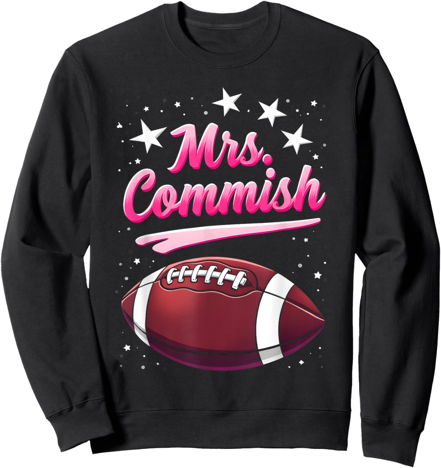 Mrs Commish Fantasy Football Commissioner Fantasy Football Sweatshirt - Sweatshirt | Black