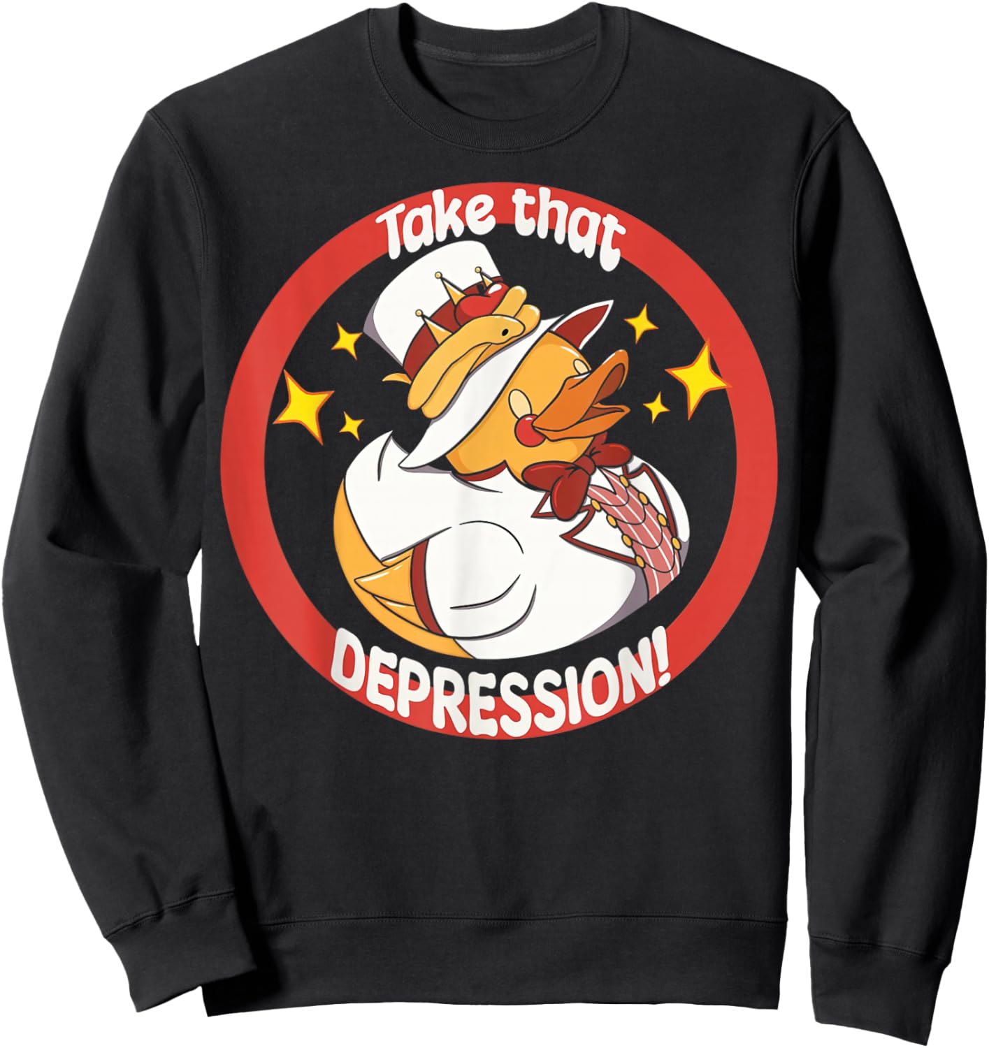 Lucifer Rubber Ducky Take This Depression Sweatshirt - Sweatshirt | Black