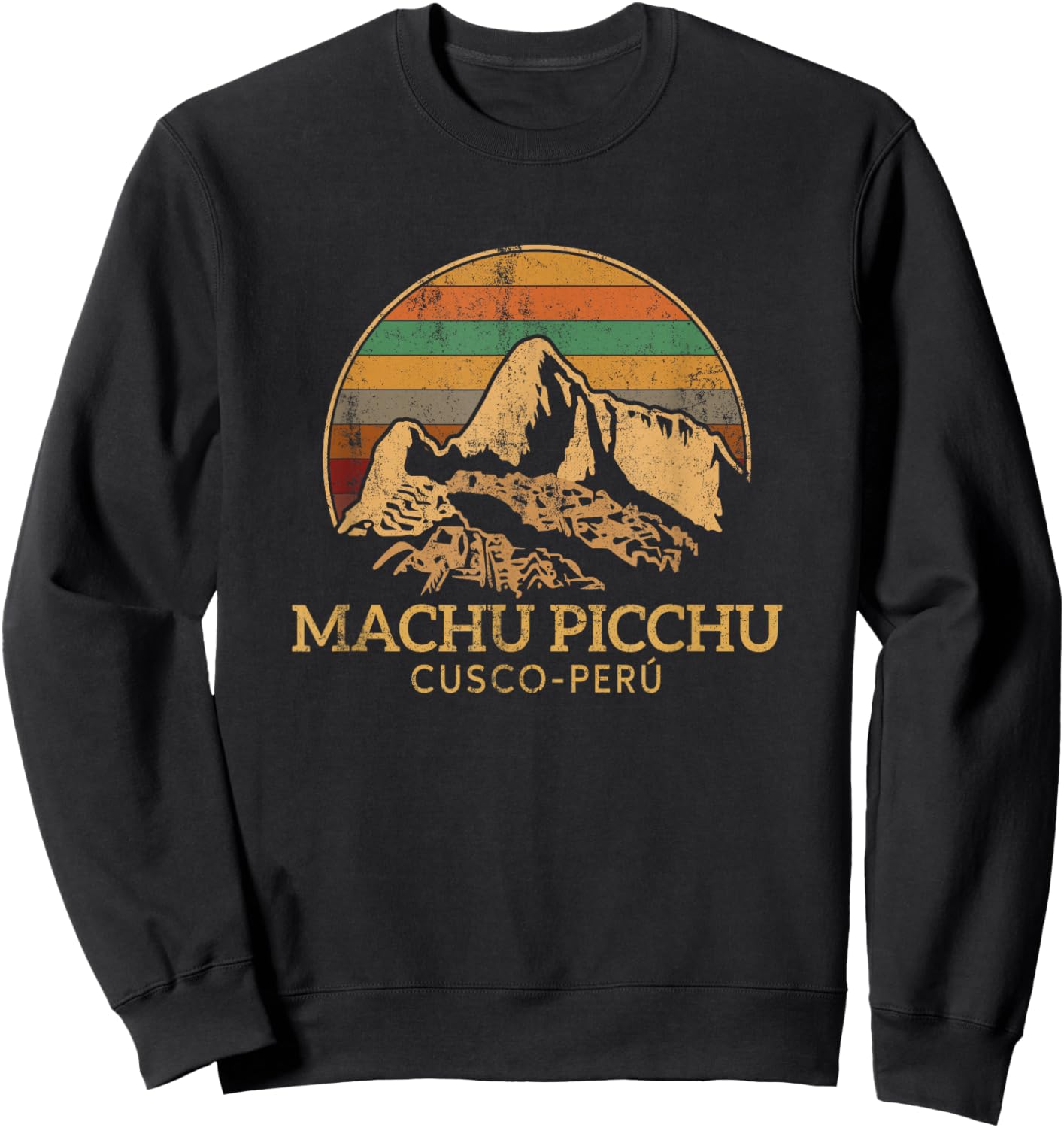 machu picchu, Peruvian machu picchu Sweatshirt - Sweatshirt | Black