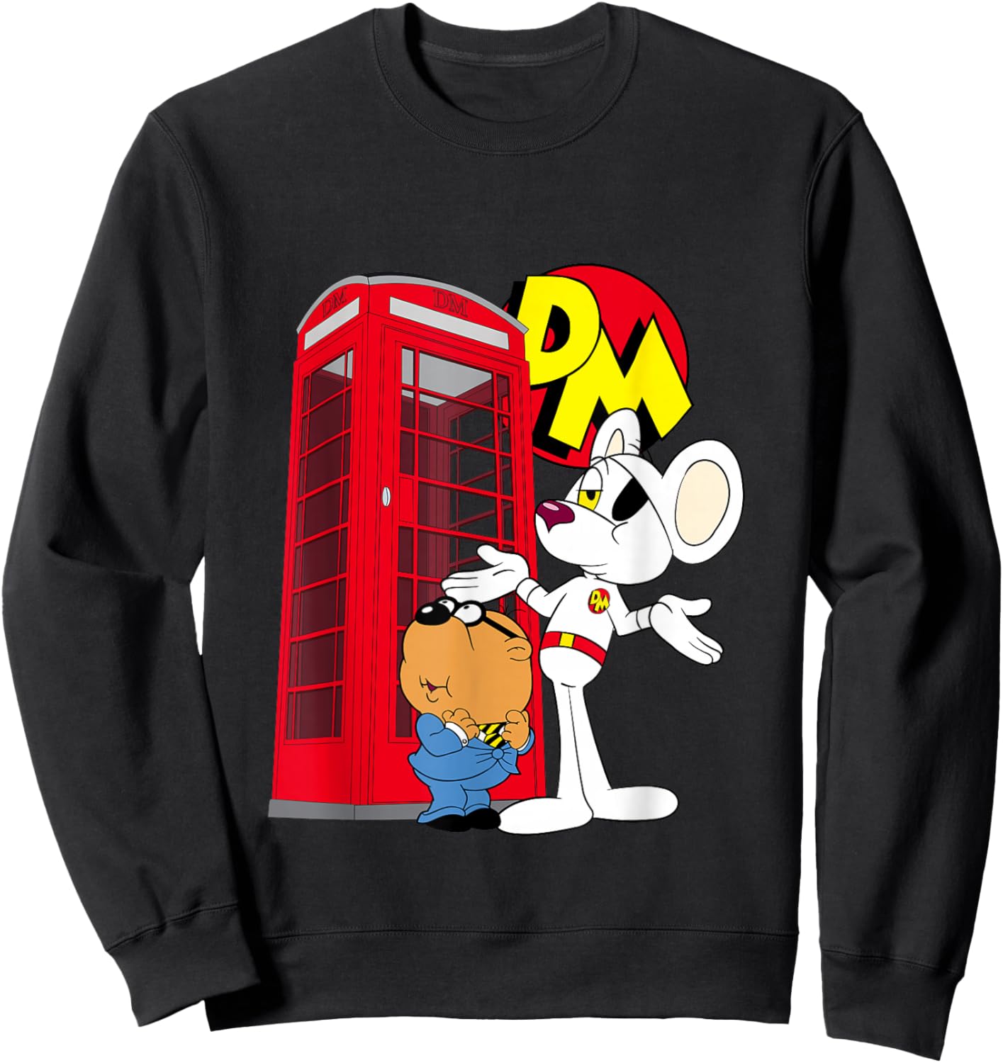 Danger Mouse Red Telephone Box Sweatshirt - Sweatshirt | Black