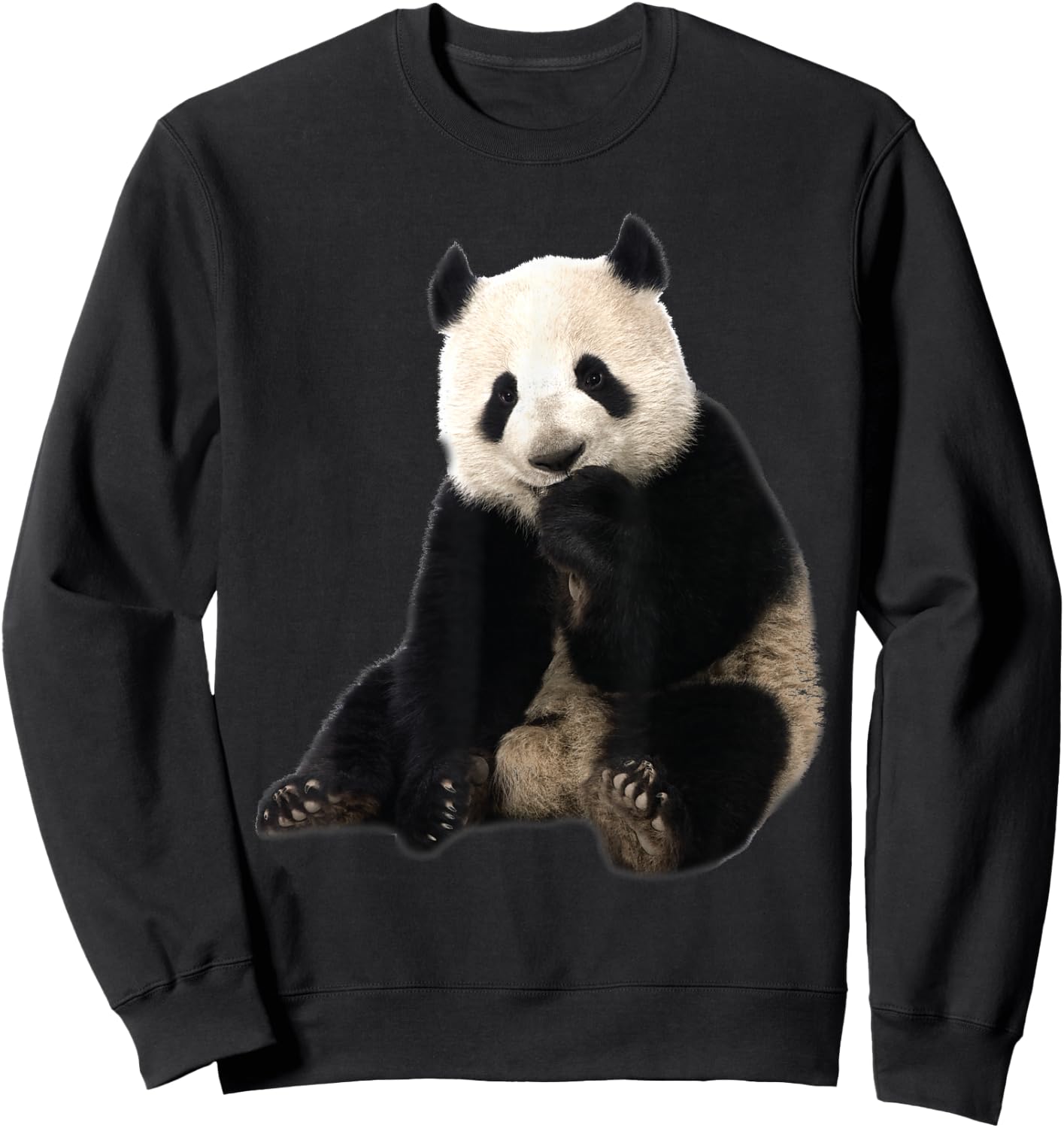 Cute Black And White Panda Bear - I Love Animal Bears Sweatshirt - Sweatshirt | Black