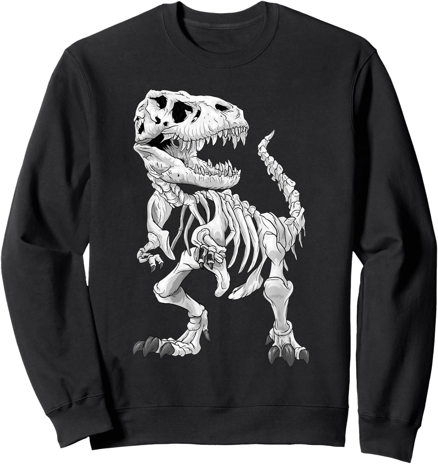 T-Rex Skeleton Dino Bones Paleontologist Fossil Dinosaur Sweatshirt - Sweatshirt | Black