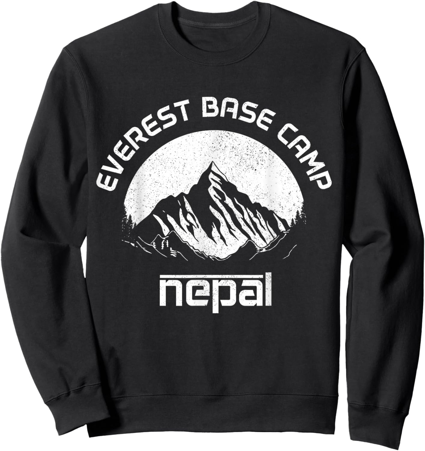 Mount Everest Nepal Himalaya Mountaineer Mountain Souvenir Sweatshirt - Sweatshirt | Black