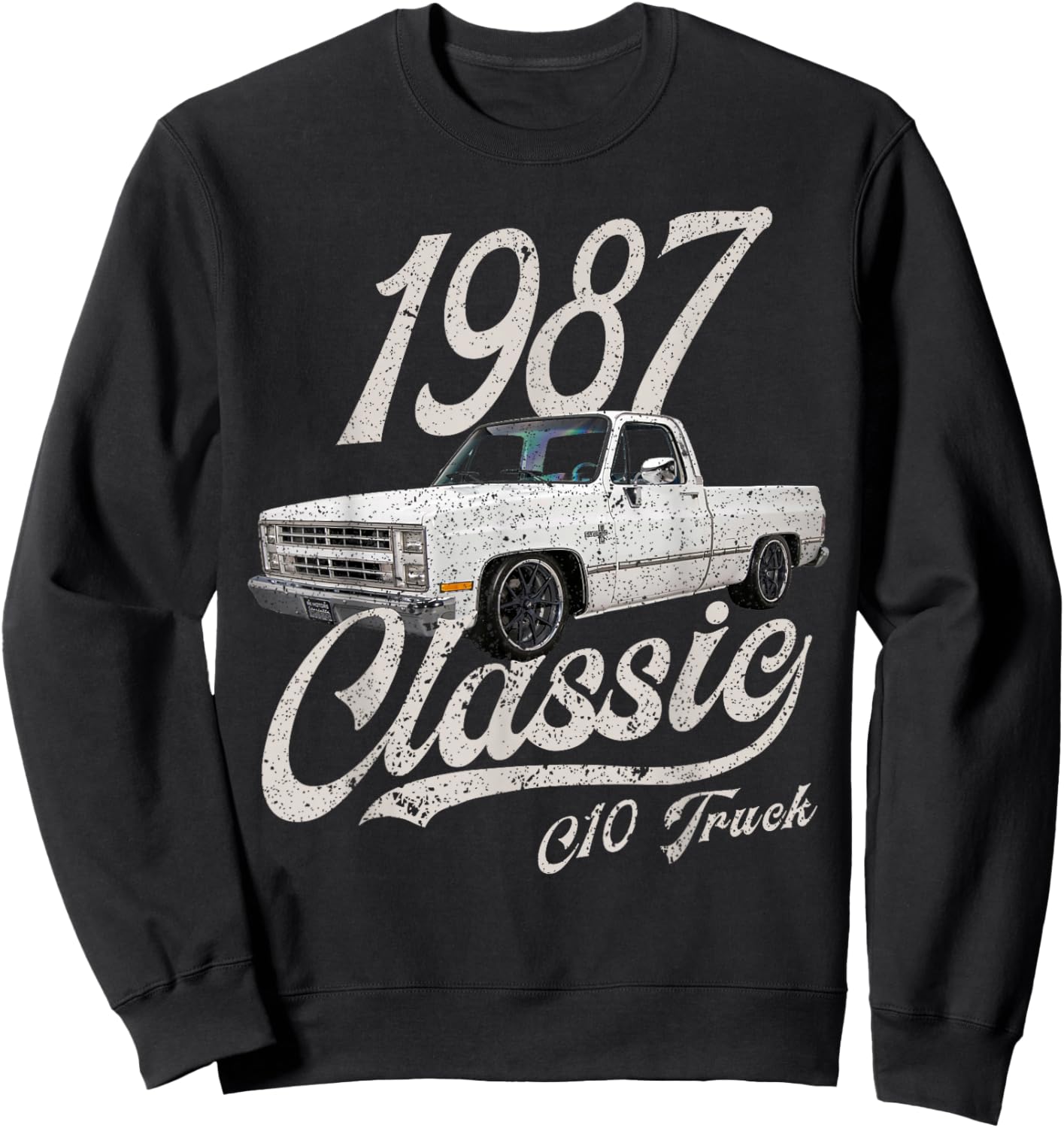 1987 87 C10 Truck Sweatshirt - Sweatshirt | Black