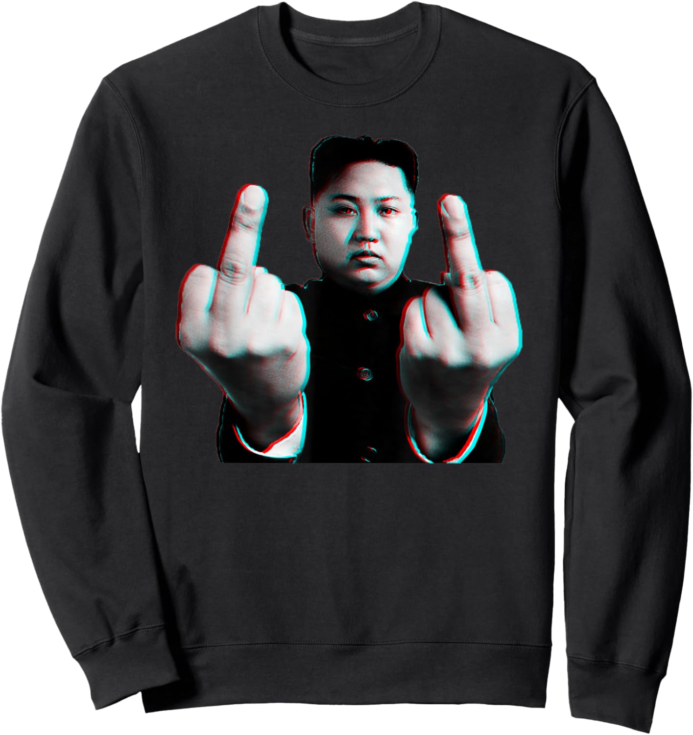 Kim Jong Boom -Adults Black Cartoon Modern Casual Sweatshirt - Sweatshirt | Black