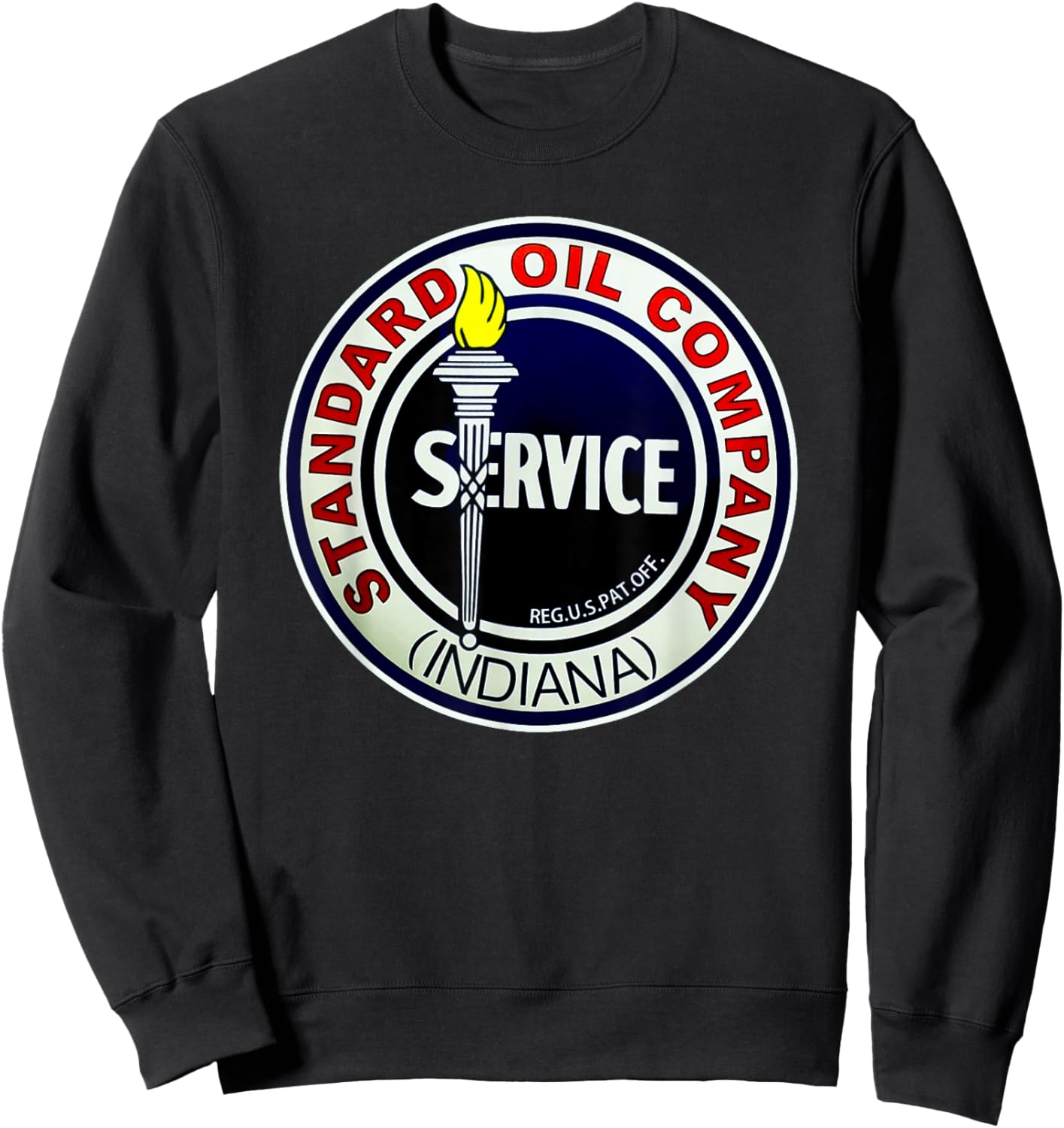 Retro Vintage Gas Station Standard Motor Oil Car Bike Garage Sweatshirt - Sweatshirt | Black