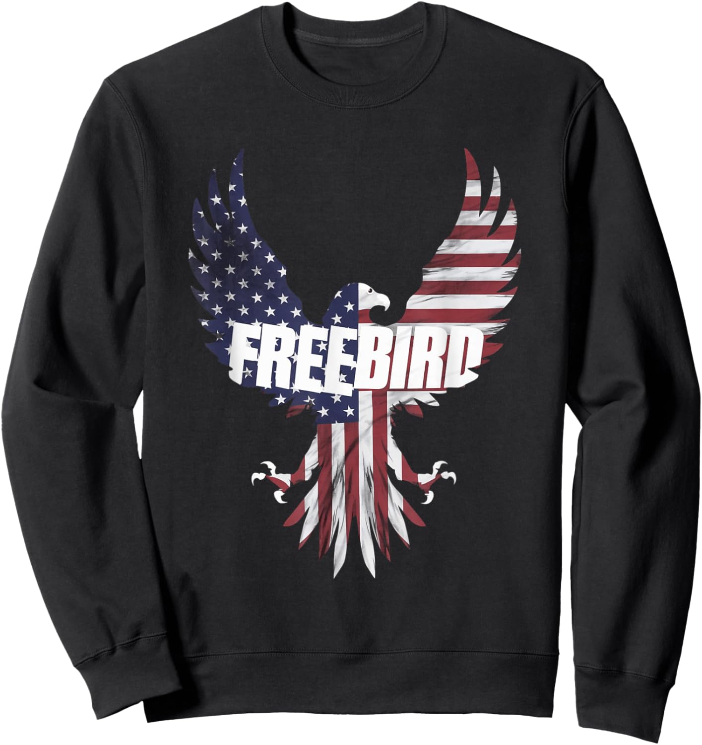 Patriotic Freebird Eagle 4th of July Sweatshirt - Sweatshirt | Black