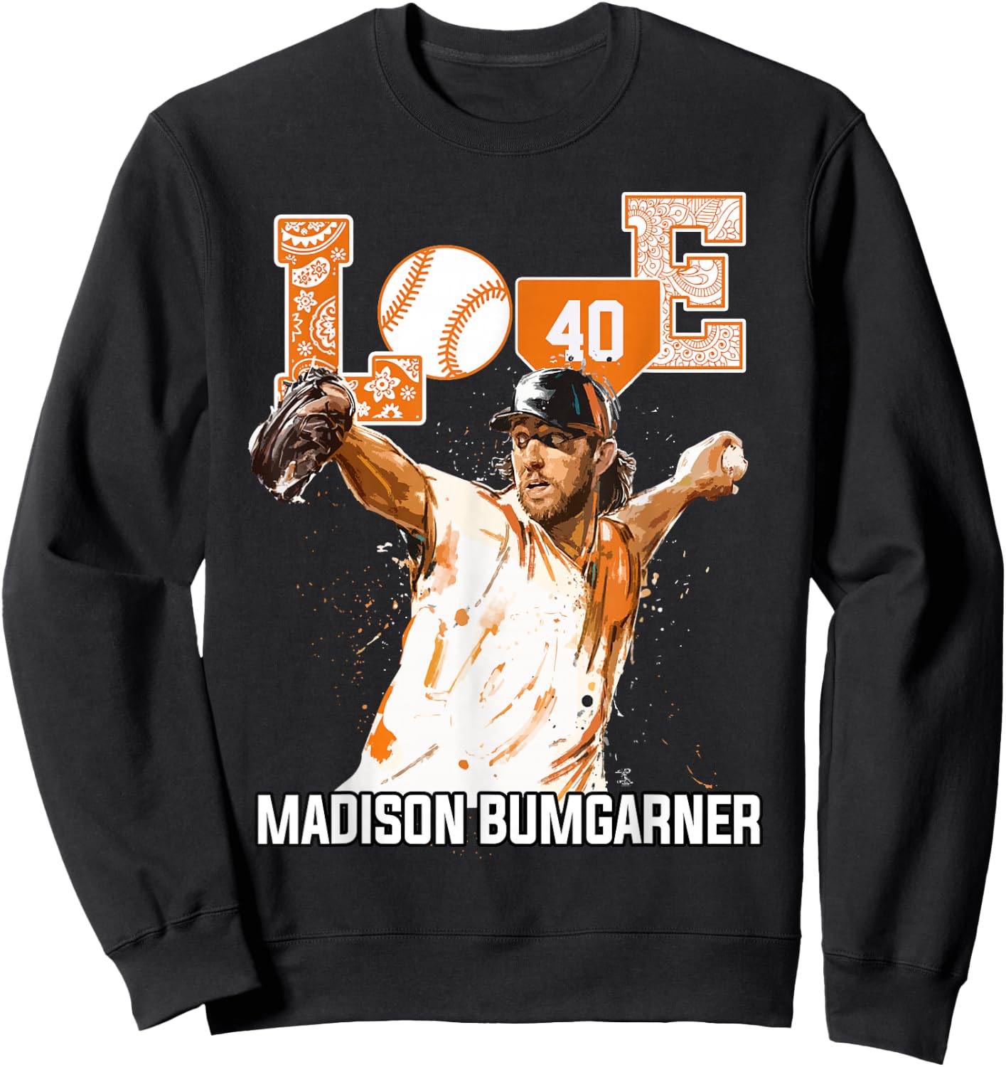Madison Bumgarner Love Player - Apparel Sweatshirt - Sweatshirt | Black