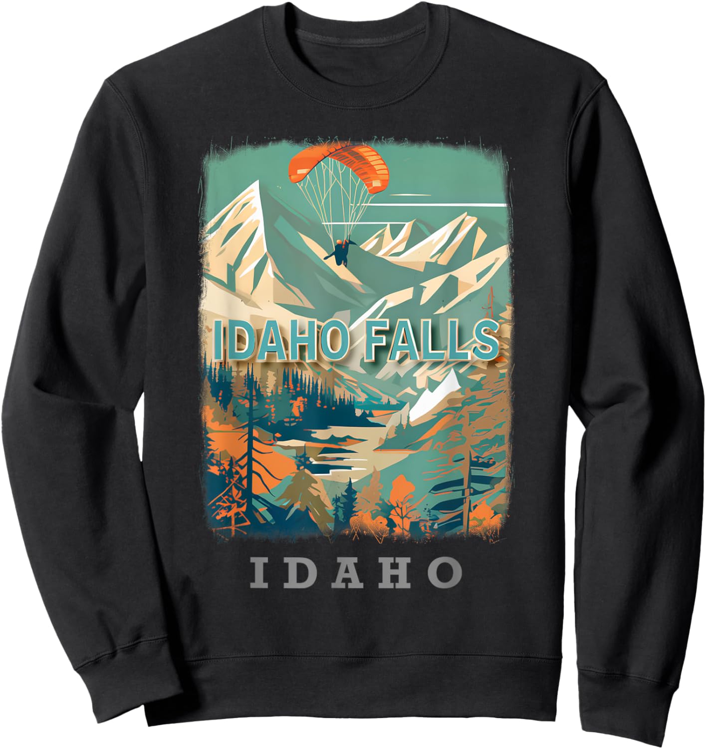 Idaho Falls Idaho ID Breathtaking Mountains SD859 Sweatshirt - Sweatshirt | Black