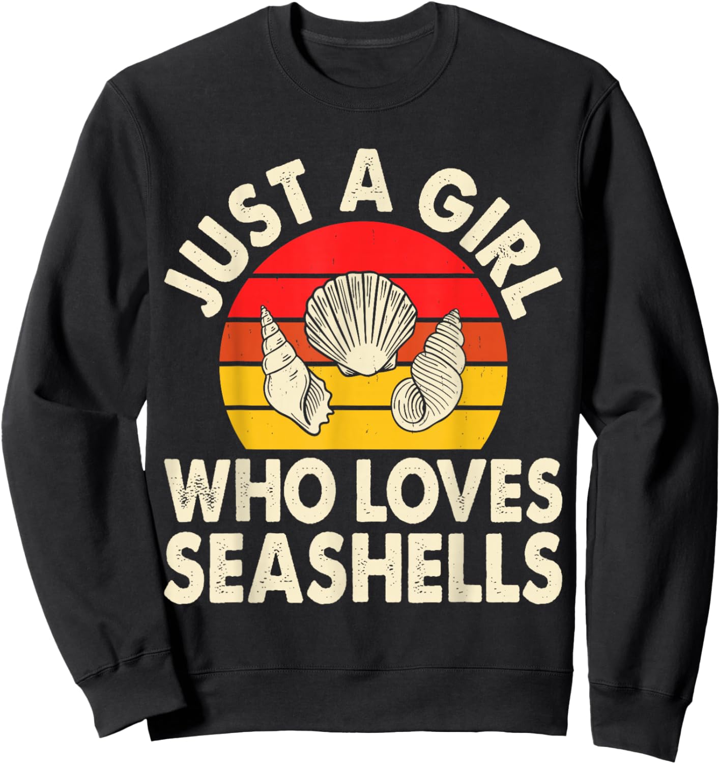 Just A Girl Who Loves Seashells Sweatshirt - Sweatshirt | Black