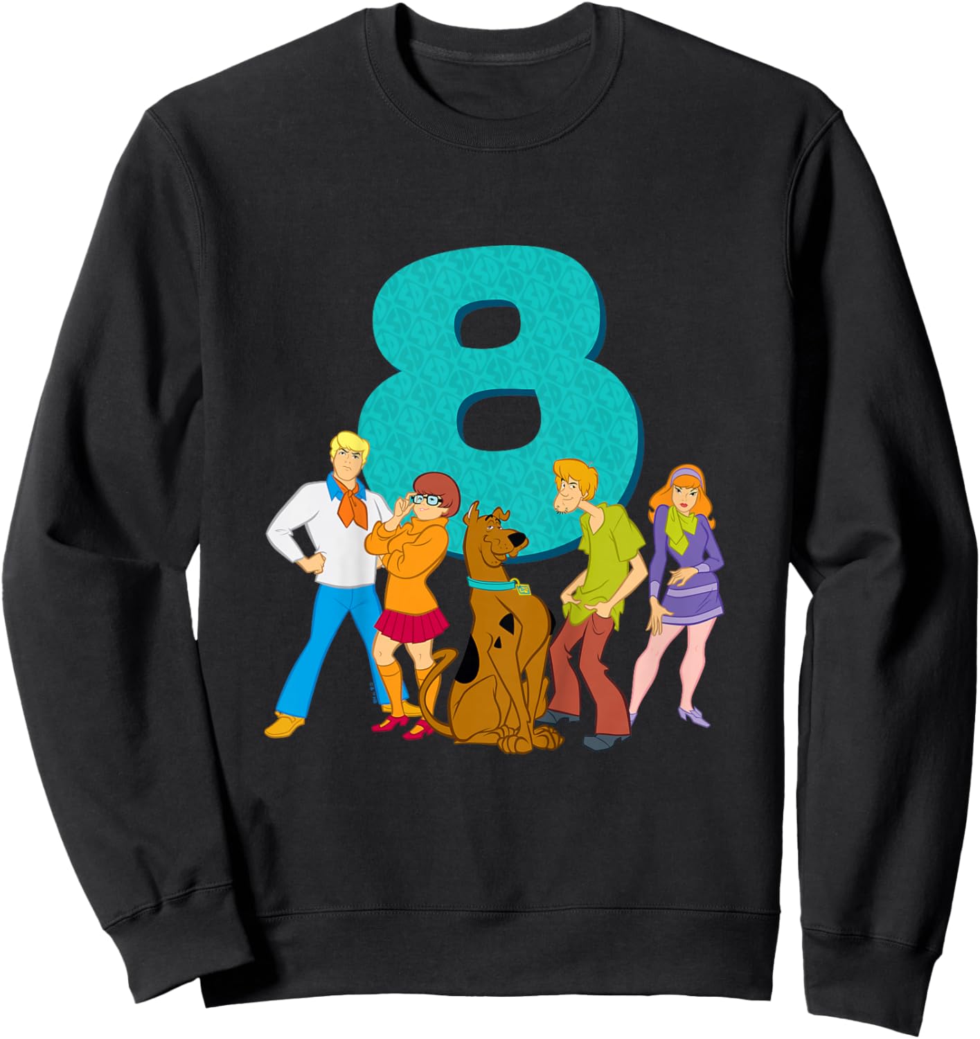 Kids Scooby-Doo 8th Birthday This Meddling Kid is 8 Sweatshirt - Sweatshirt | Black