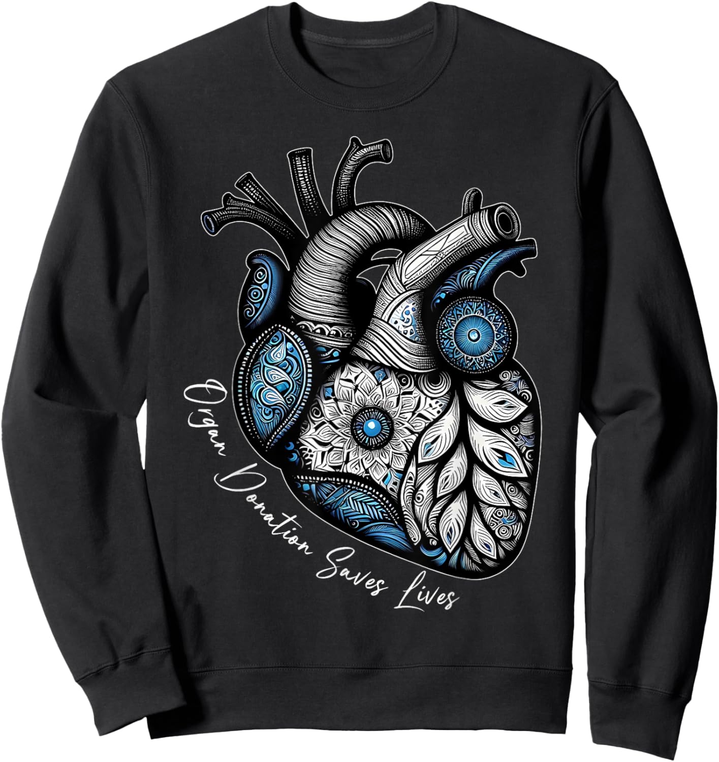 Organ Donation Saves Lives Heart Transplant Cardiac Nurse Sweatshirt - Sweatshirt | Black