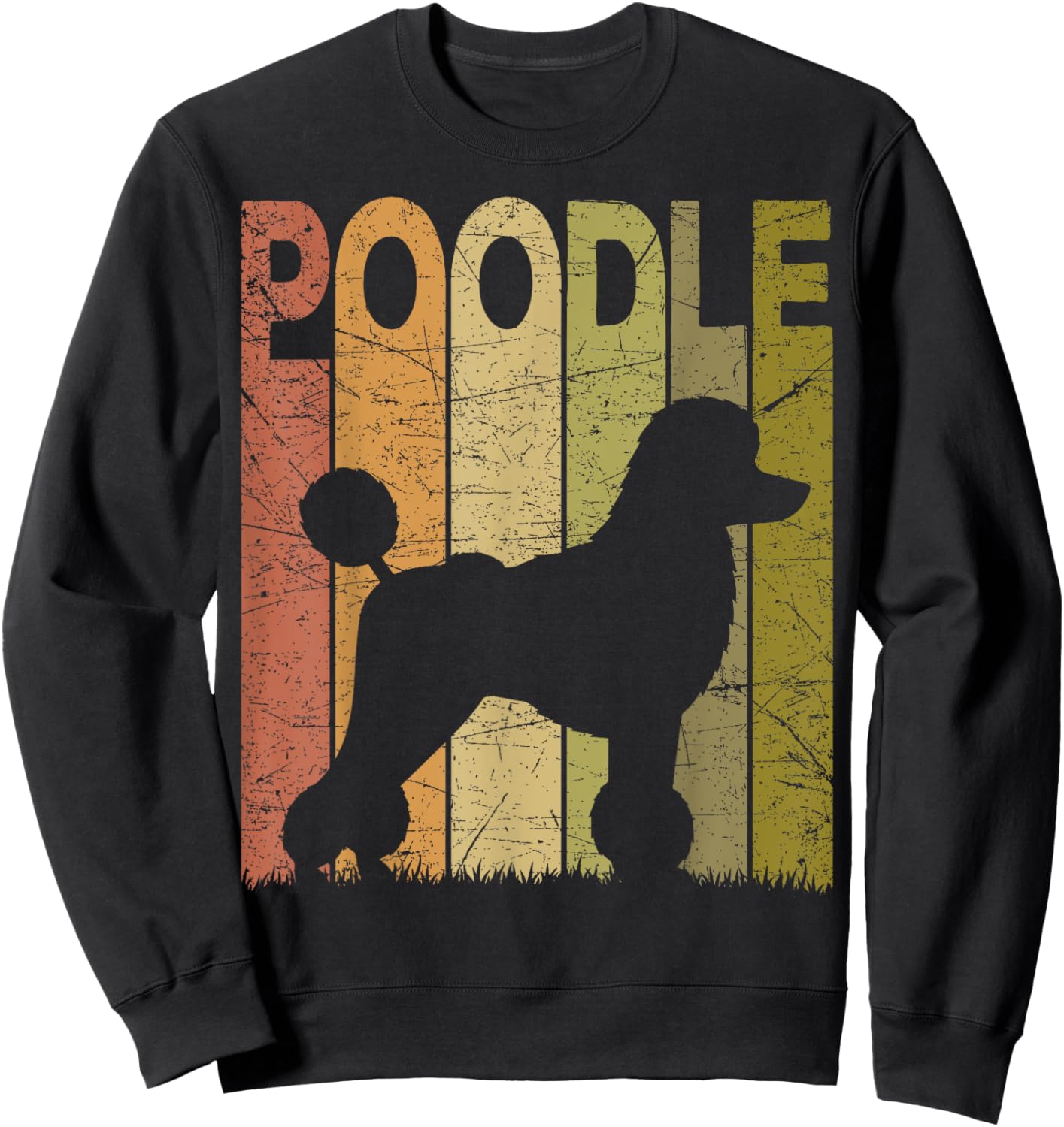 Poodle Vintage Poodle Dog Retro Poodle Caniche Lover Sweatshirt - Sweatshirt | Black
