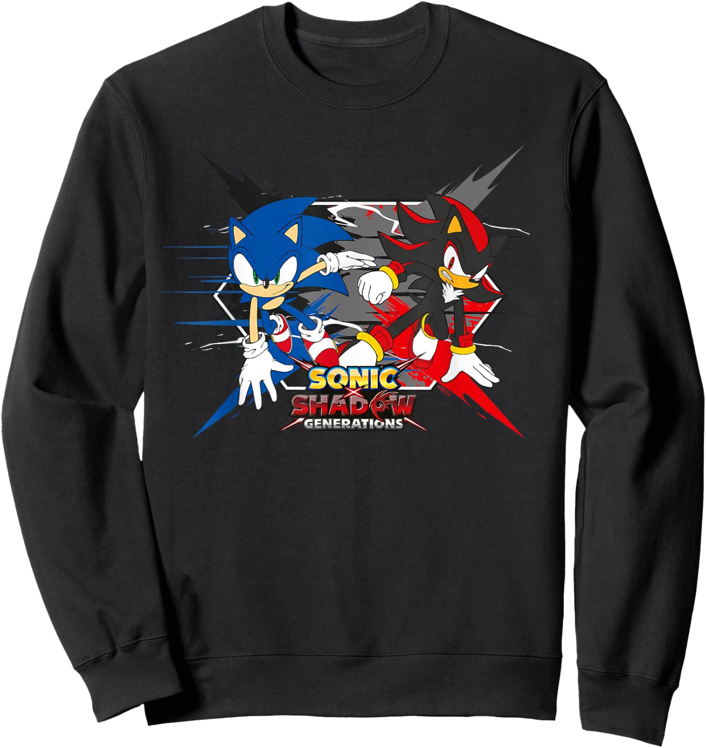 Sonic the Hedgehog, Sonic X Shadow Generations - Crossing Sweatshirt - Sweatshirt | Black