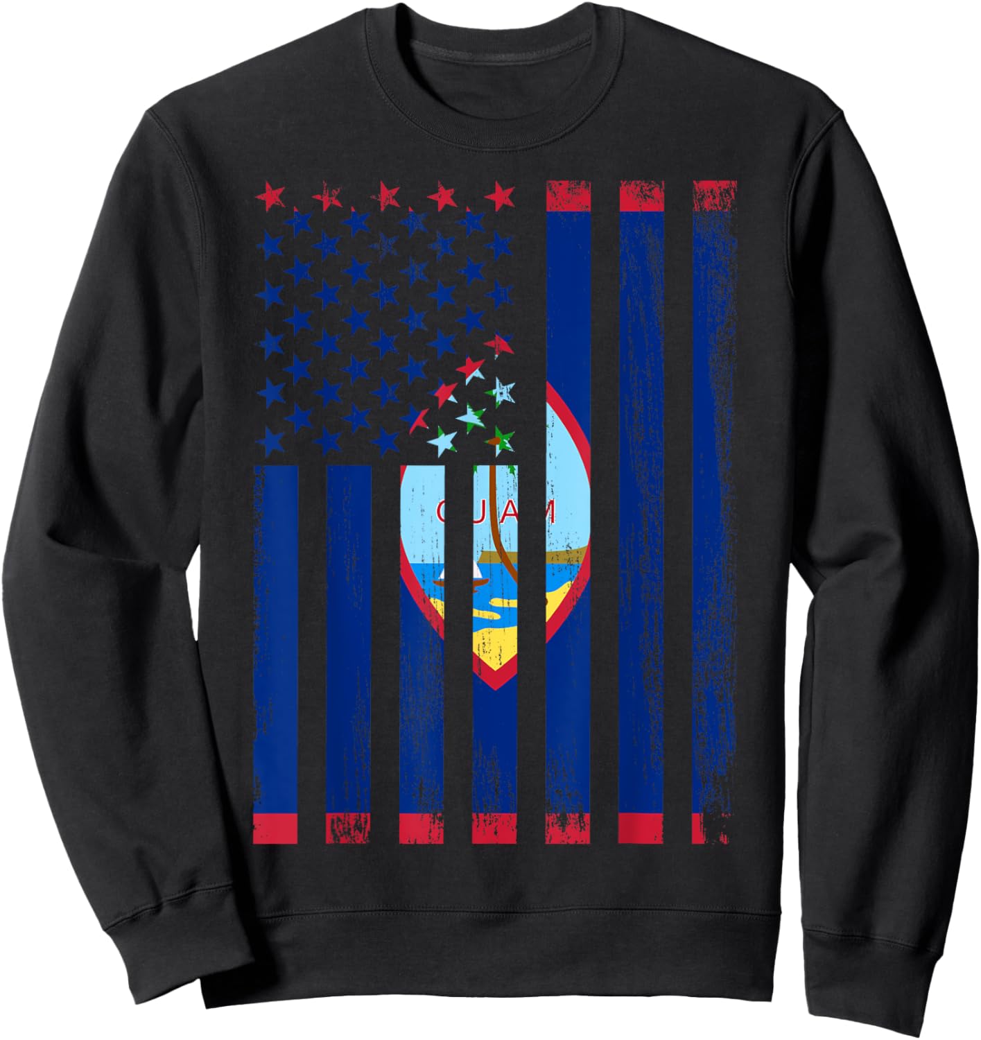 Guam & USA Sweatshirt - Sweatshirt | Black