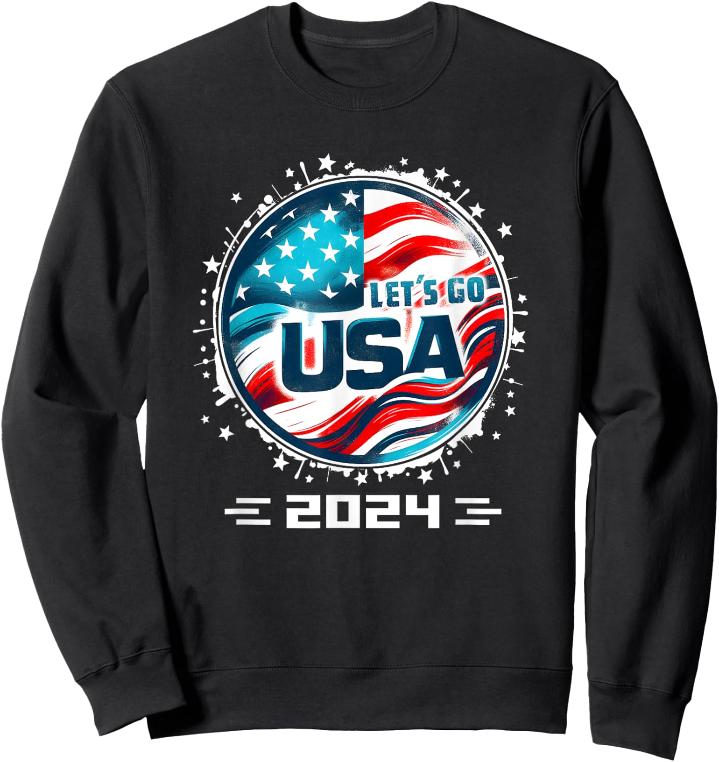 USA 2024 Go United States Sport USA Team 2024 USA Sweatshirt - Sweatshirt | Black