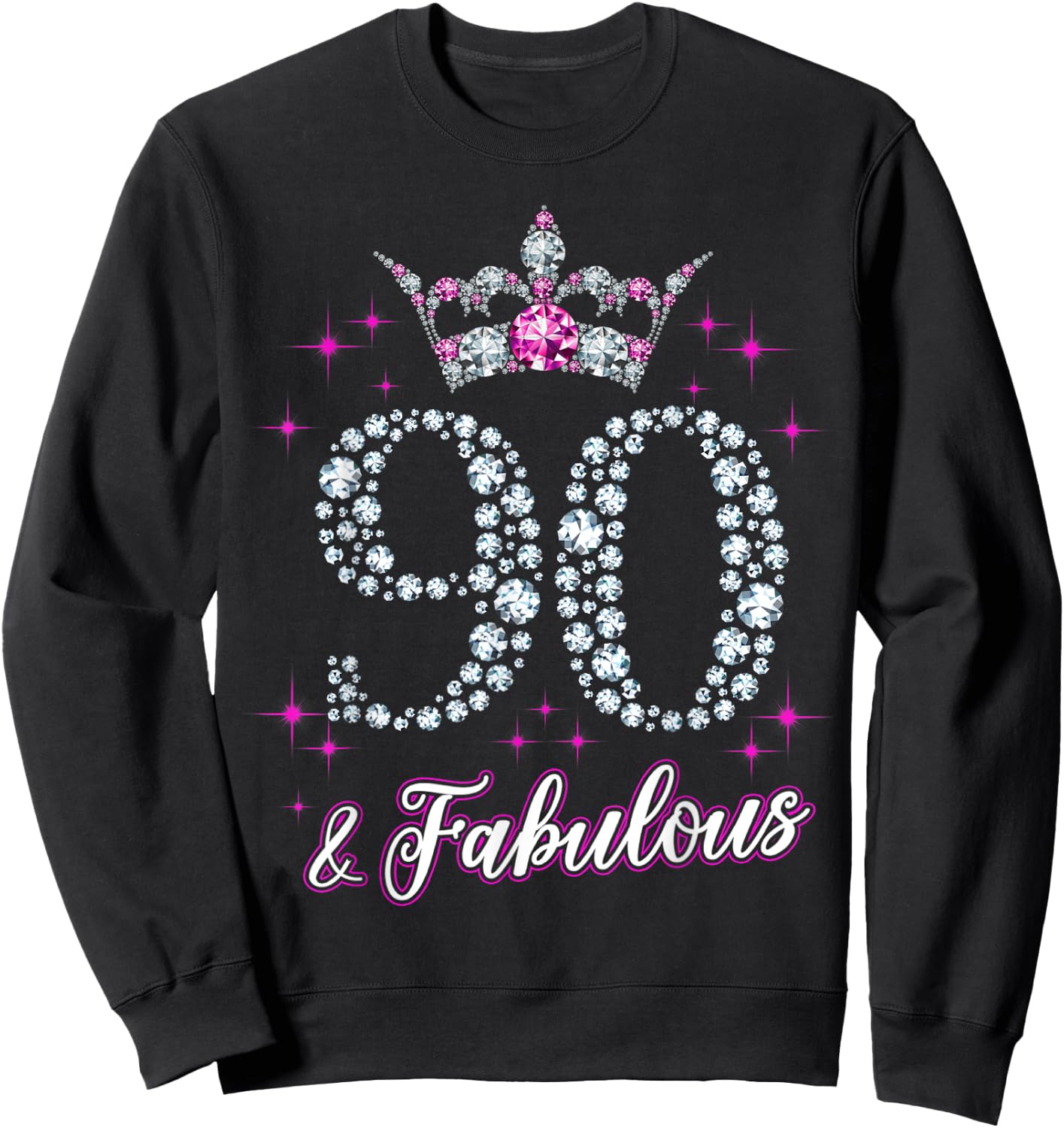 90 And Fabulous 1929 90Th Birthday Gift Sweatshirt - Sweatshirt | Black