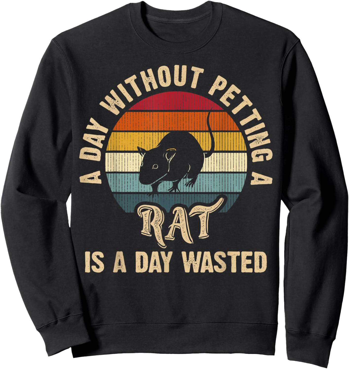 I Like Rat Funny Rat lover vintage animal pet cute Sweatshirt - Sweatshirt | Black