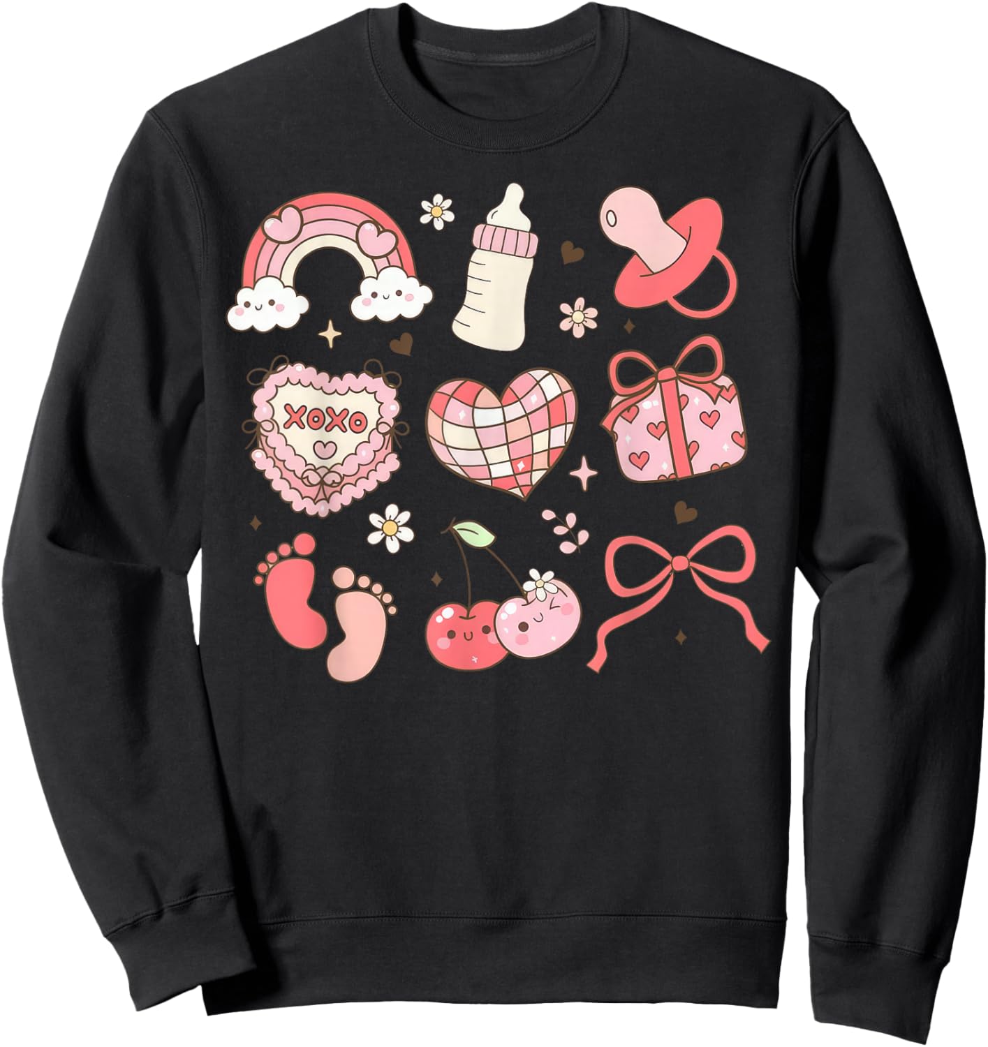 Nurse Valentines' Day Gifts NICU Nurse Valentines Day L&D Nurse Nicu Crew , Black, Small, Short Sleeve, , -Adults, Healthcare Professionals, Nurses Sweatshirt - Sweatshirt | Black