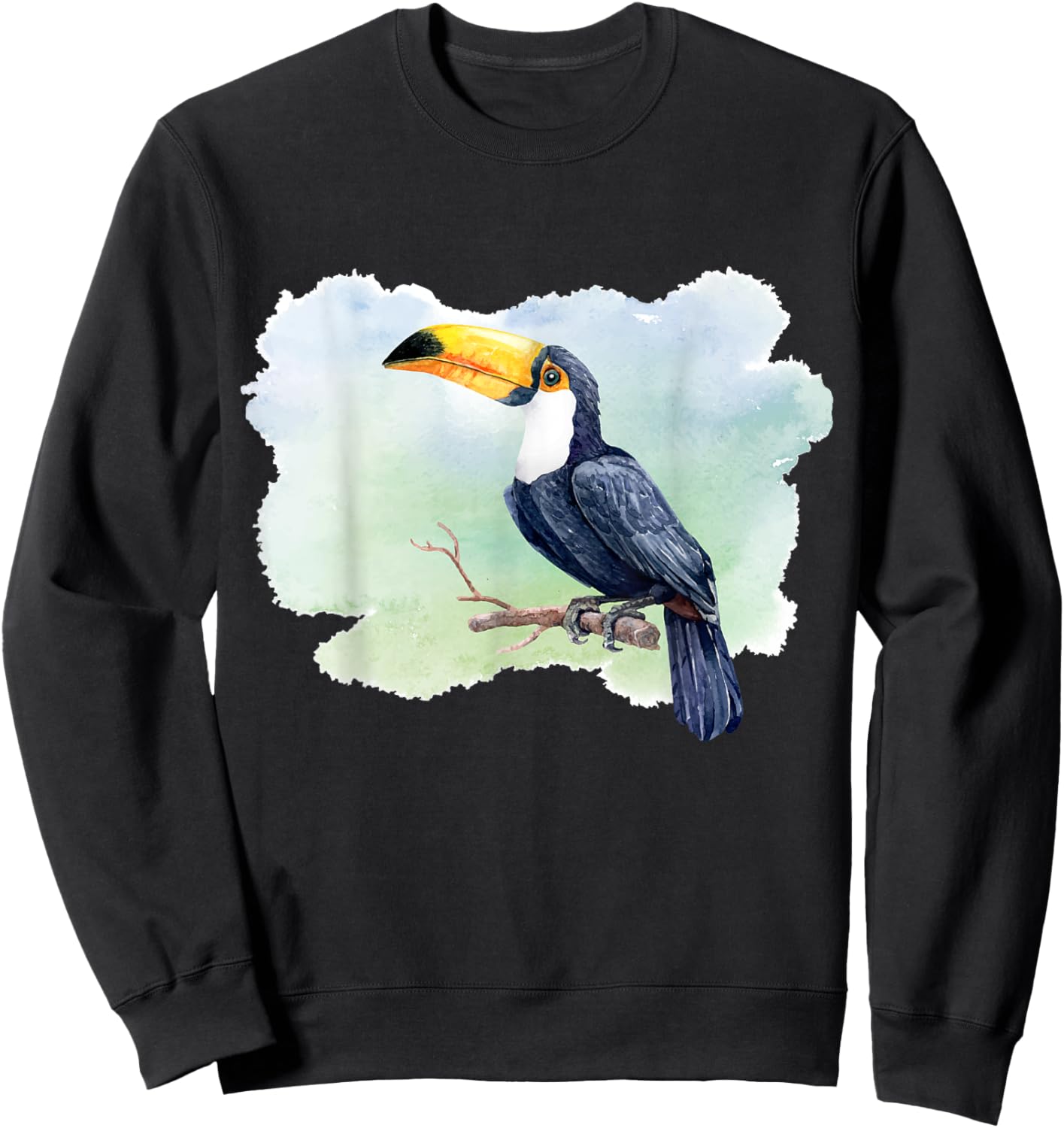 Toucan Watercolor Sweatshirt - Sweatshirt | Black