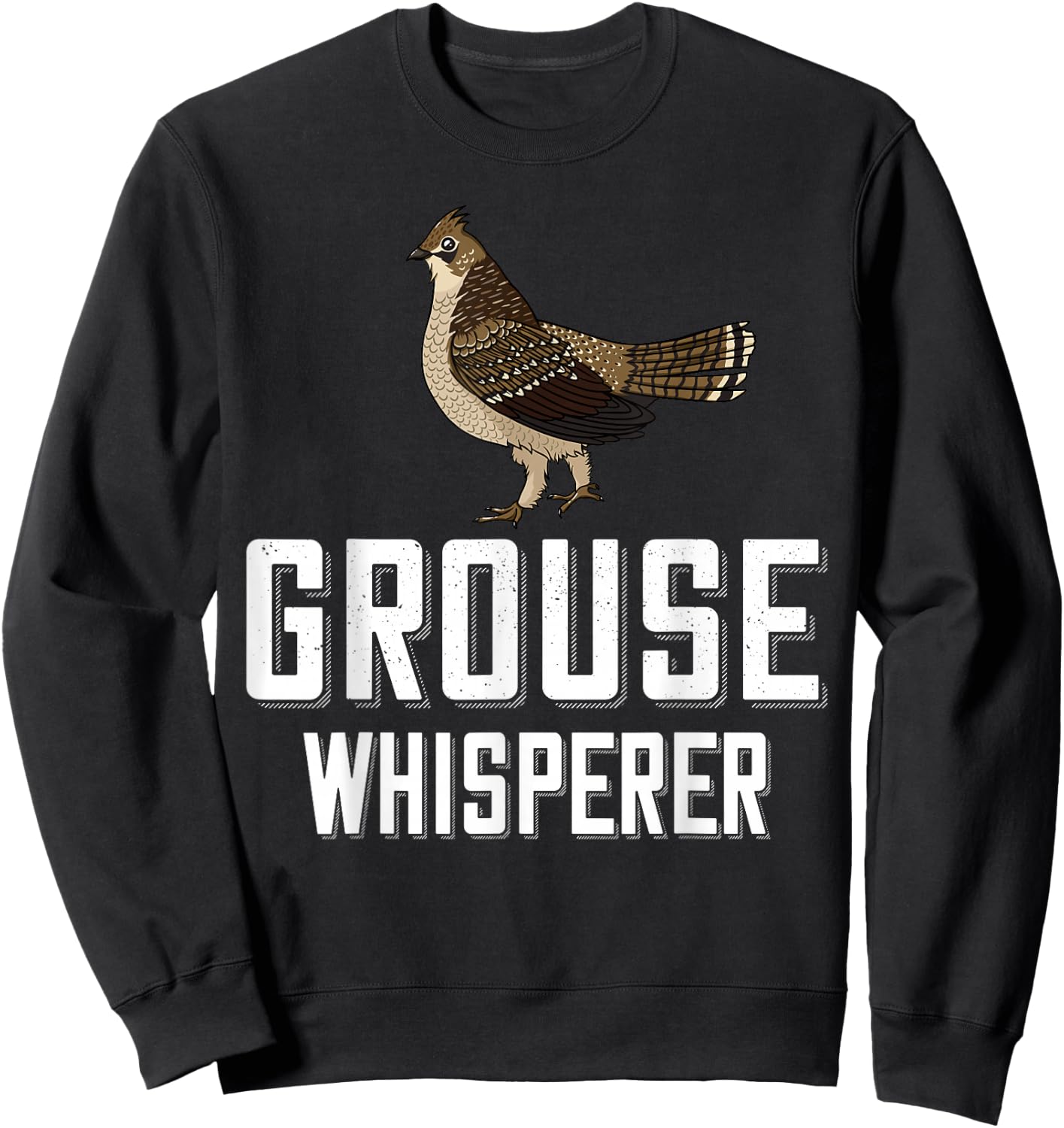 Ruffed Grouse Bird Gift Hunting Spruce Grouse Sweatshirt - Sweatshirt | Black