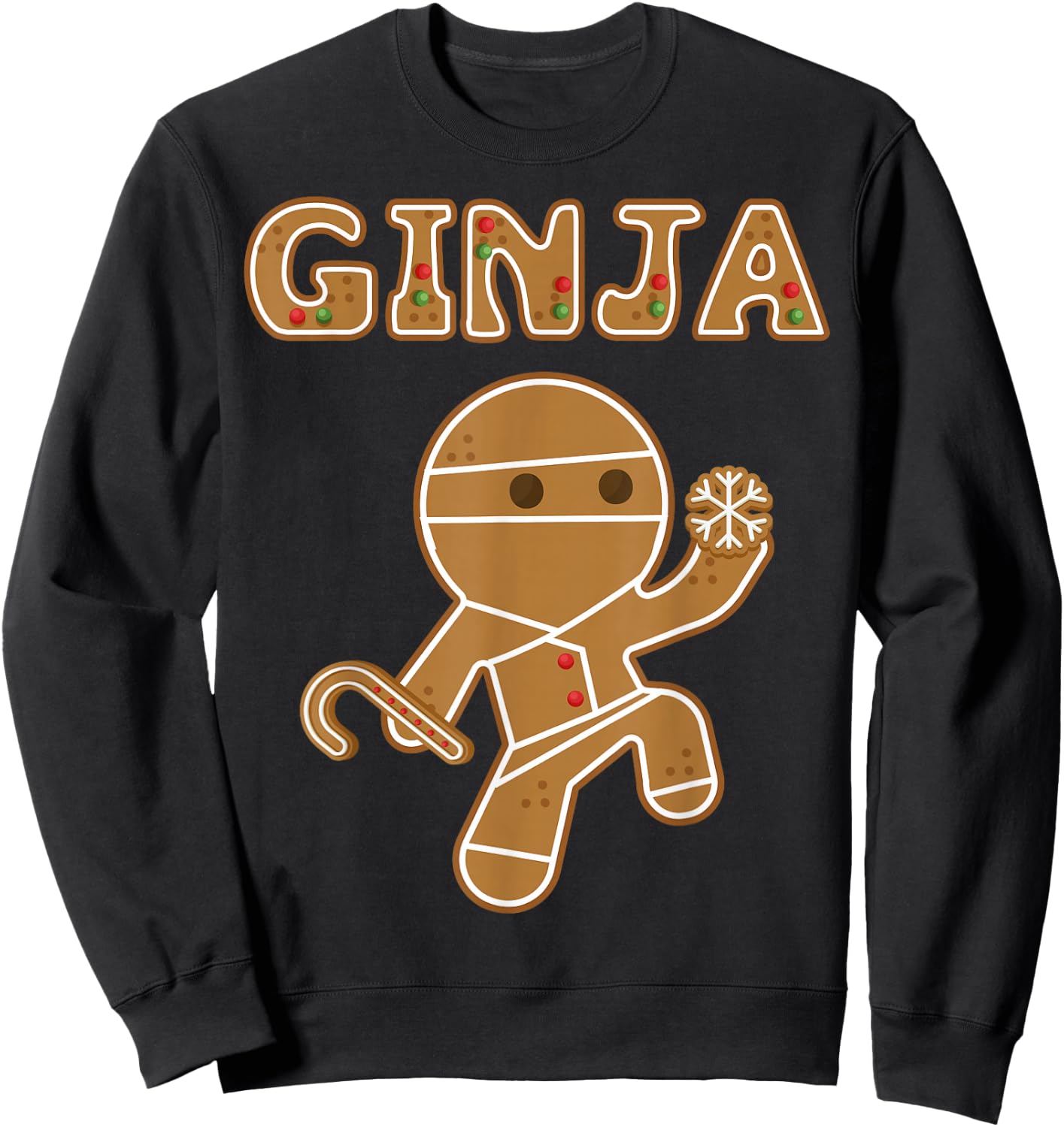 The Ginja | Funny Gingerbread Man Ginger Gift Bake Off Sweatshirt - Sweatshirt | Black