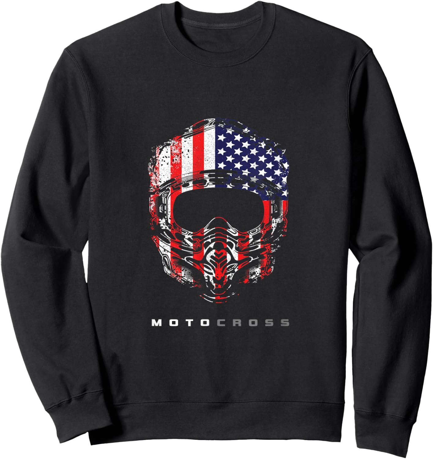 American Dirt Bike Motocross Apparel - Motocross Dirt Bike Sweatshirt - Sweatshirt | Black