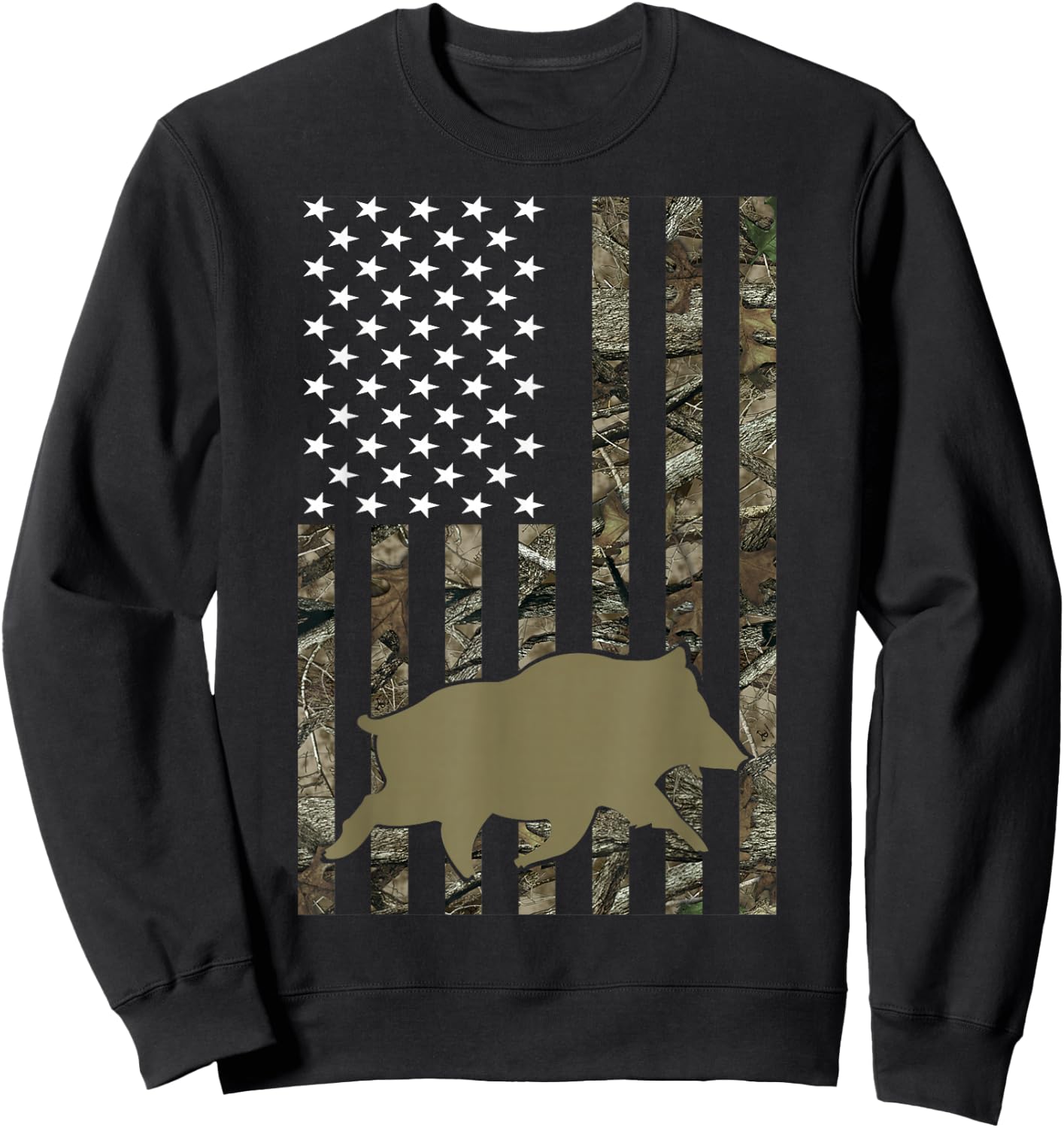 Hog Hunting Shirts Women Wild Boar Pig Hunter Sweatshirt - Sweatshirt | Black