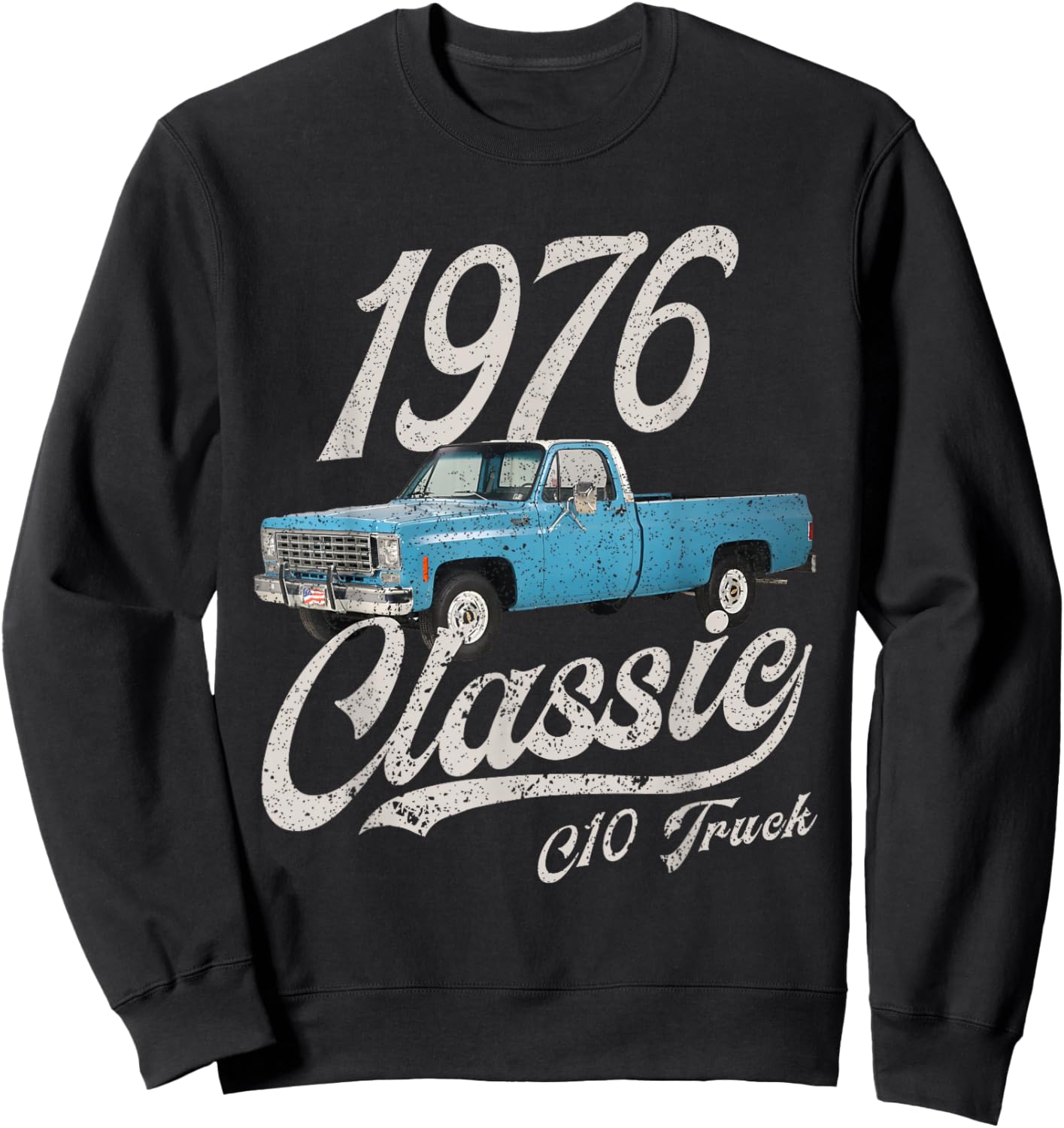 1976 76 C10 Truck Sweatshirt - Sweatshirt | Black