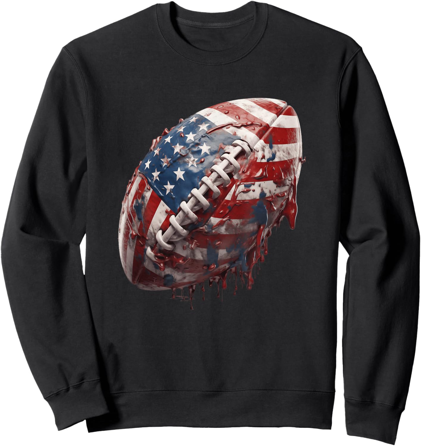 American Football Us Flag Sweatshirt - Sweatshirt | Black