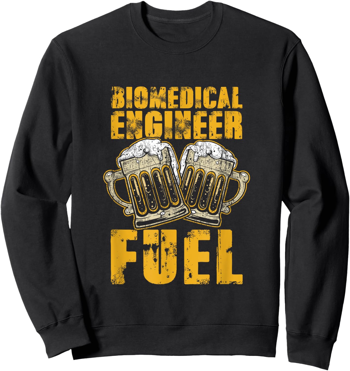 Biomedical Engineer Beer Funny Engineering Gifts Sweatshirt - Sweatshirt | Black