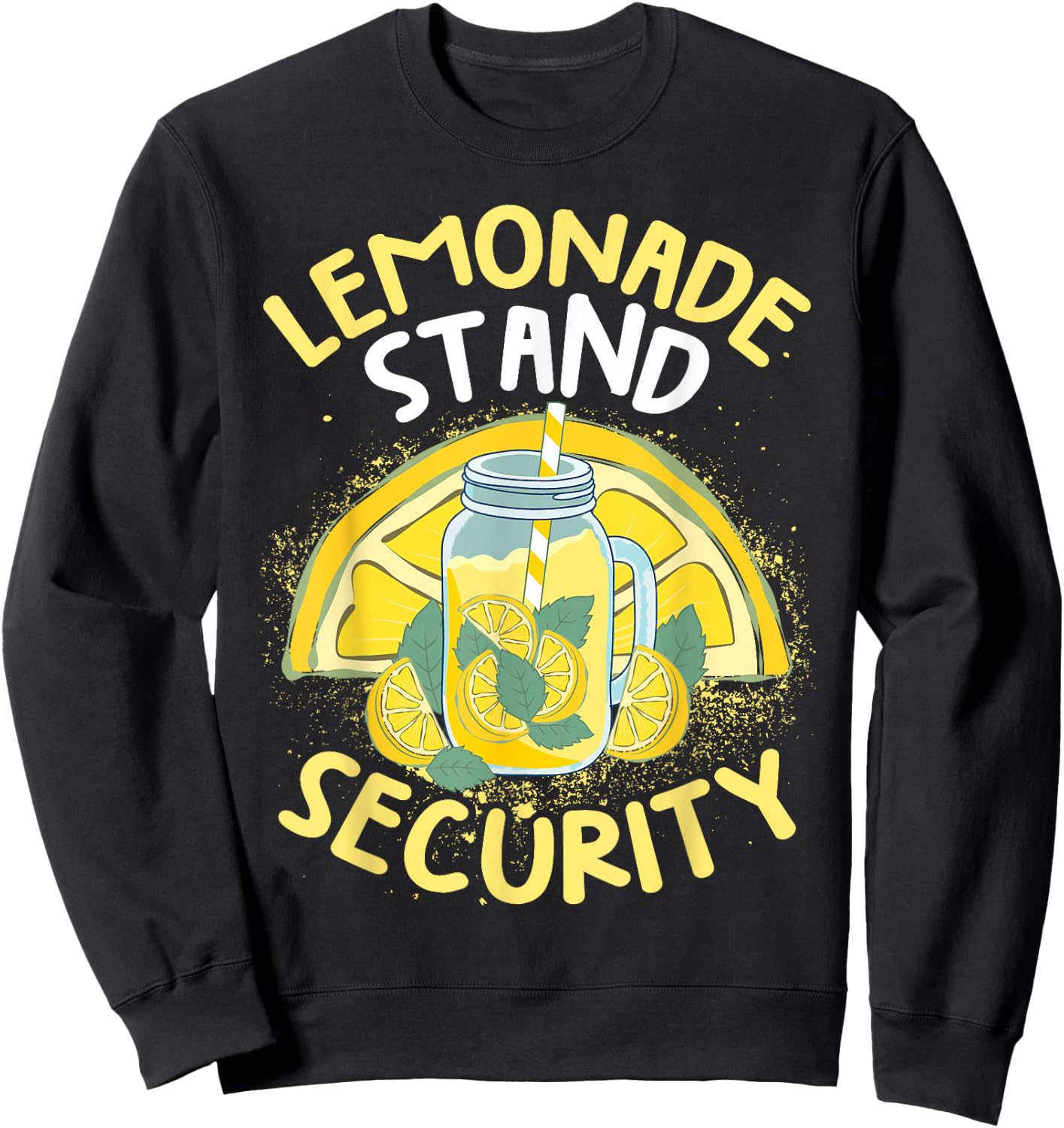 Summer Fun Lemonade Stand Security Boss Lemonade Crew Sweatshirt - Sweatshirt | Black