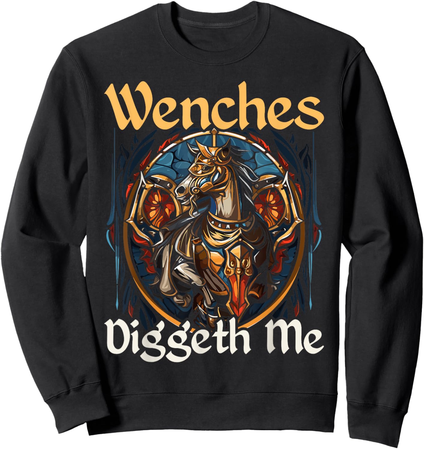 Jousting Medieval Knight Battle Lance Renaissance Joust Sweatshirt - Sweatshirt | Black