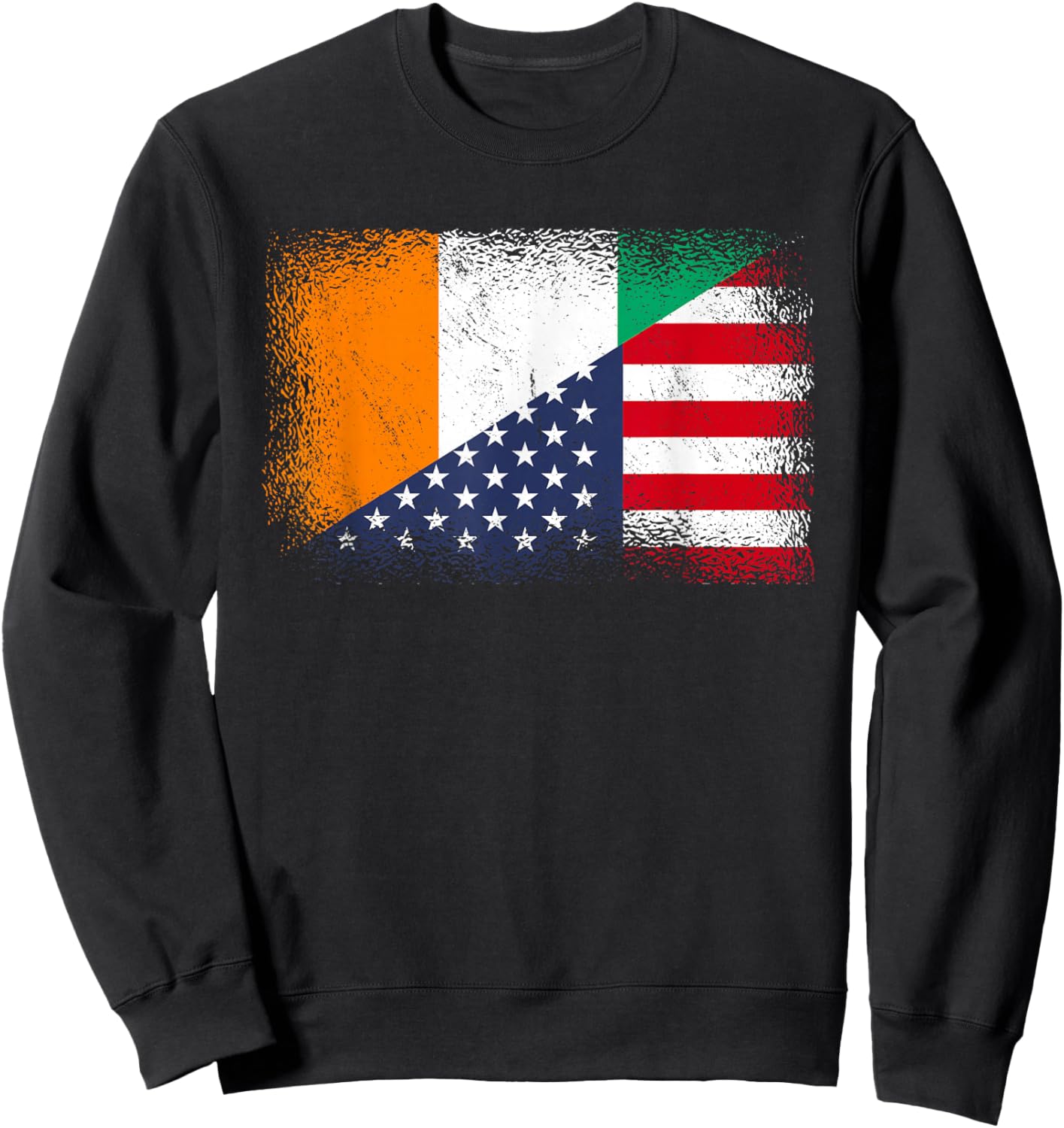 Ivory Coast America Flag Jersey Côte d'Ivoire USA Sweatshirt - Sweatshirt | Black