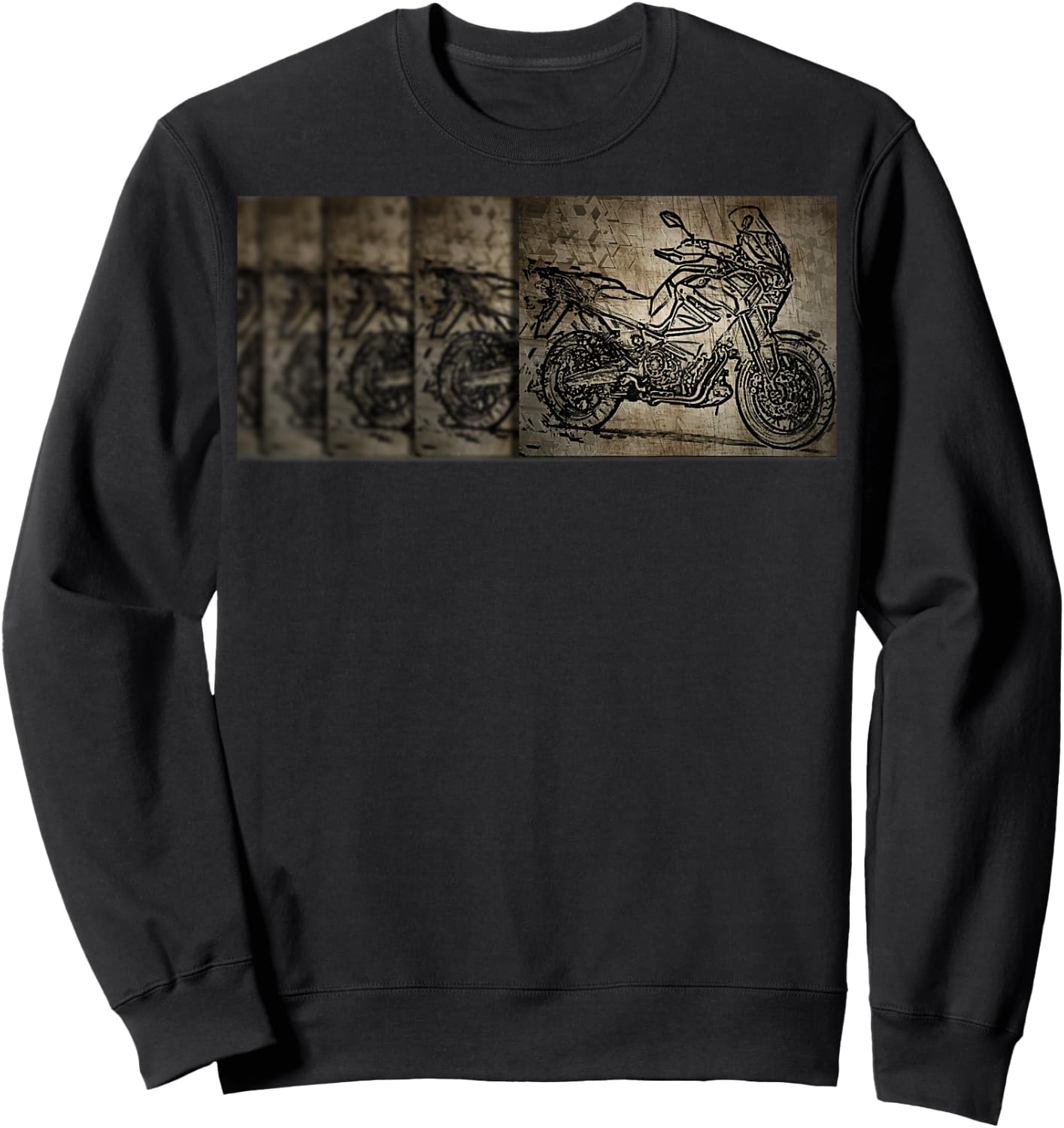 Super Tenere Adventure Vintage Bike Enduro Shirt Motorcycle Sweatshirt - Sweatshirt | Black