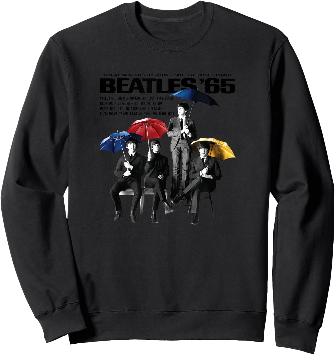 The Beatles - Beatles 65 Umbrellas Sweatshirt - Sweatshirt | Black