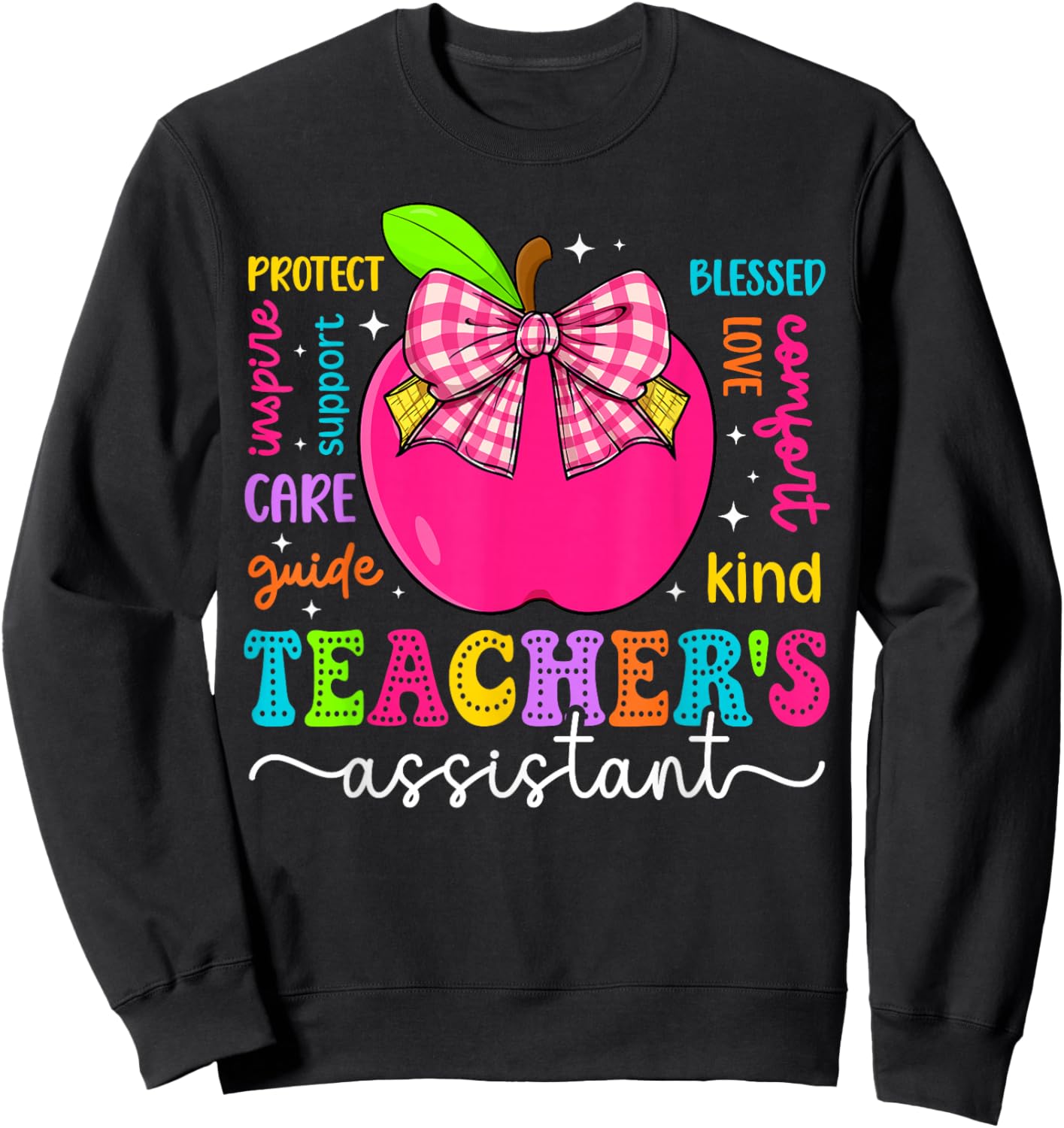 Teacher's Assistant Teaching Assistant Teacher Assistant Sweatshirt - Sweatshirt | Black