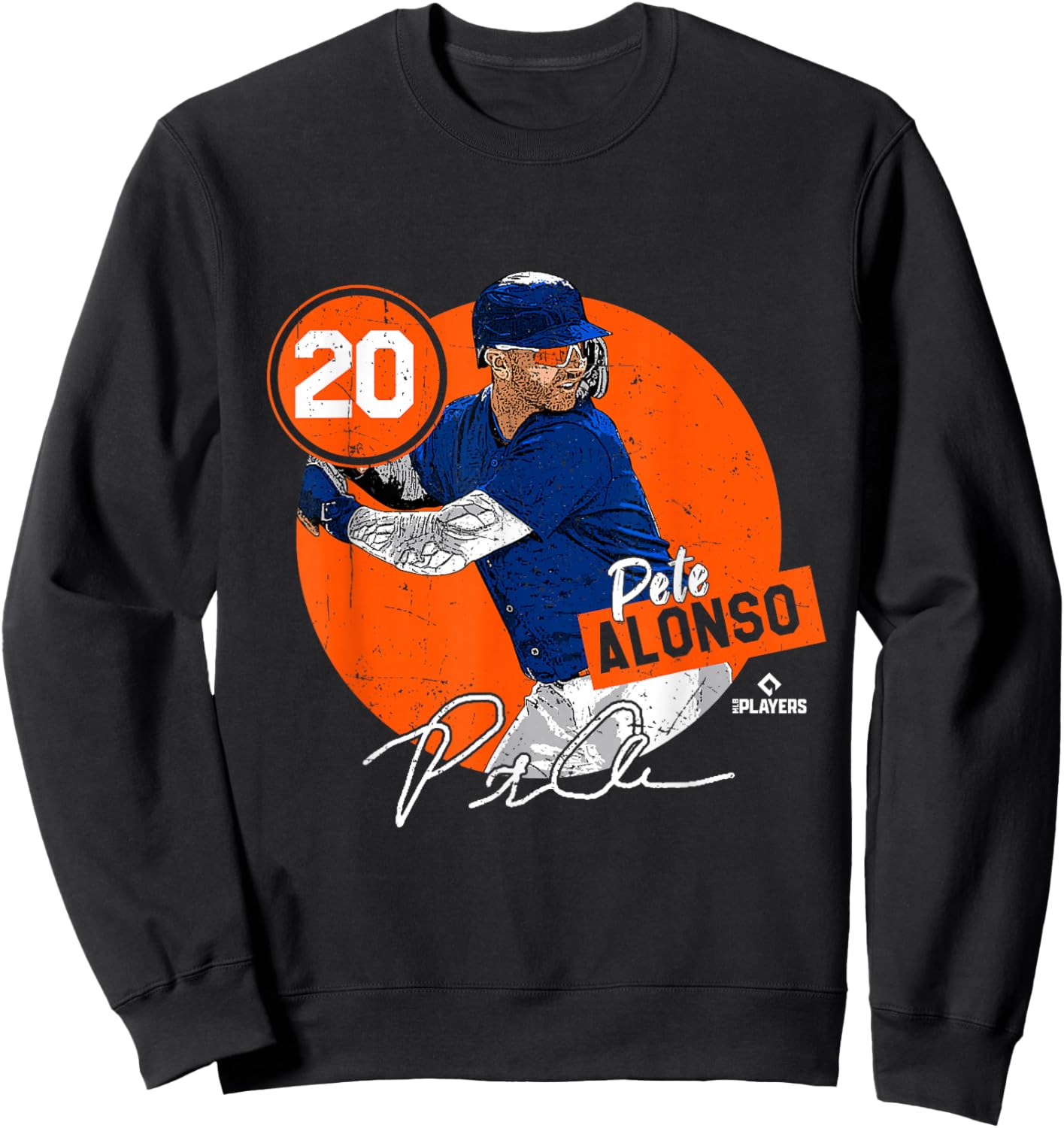 Pete Alonso | New York Baseball MLB Player | MLBPALO3002-S Sweatshirt - Sweatshirt | Black