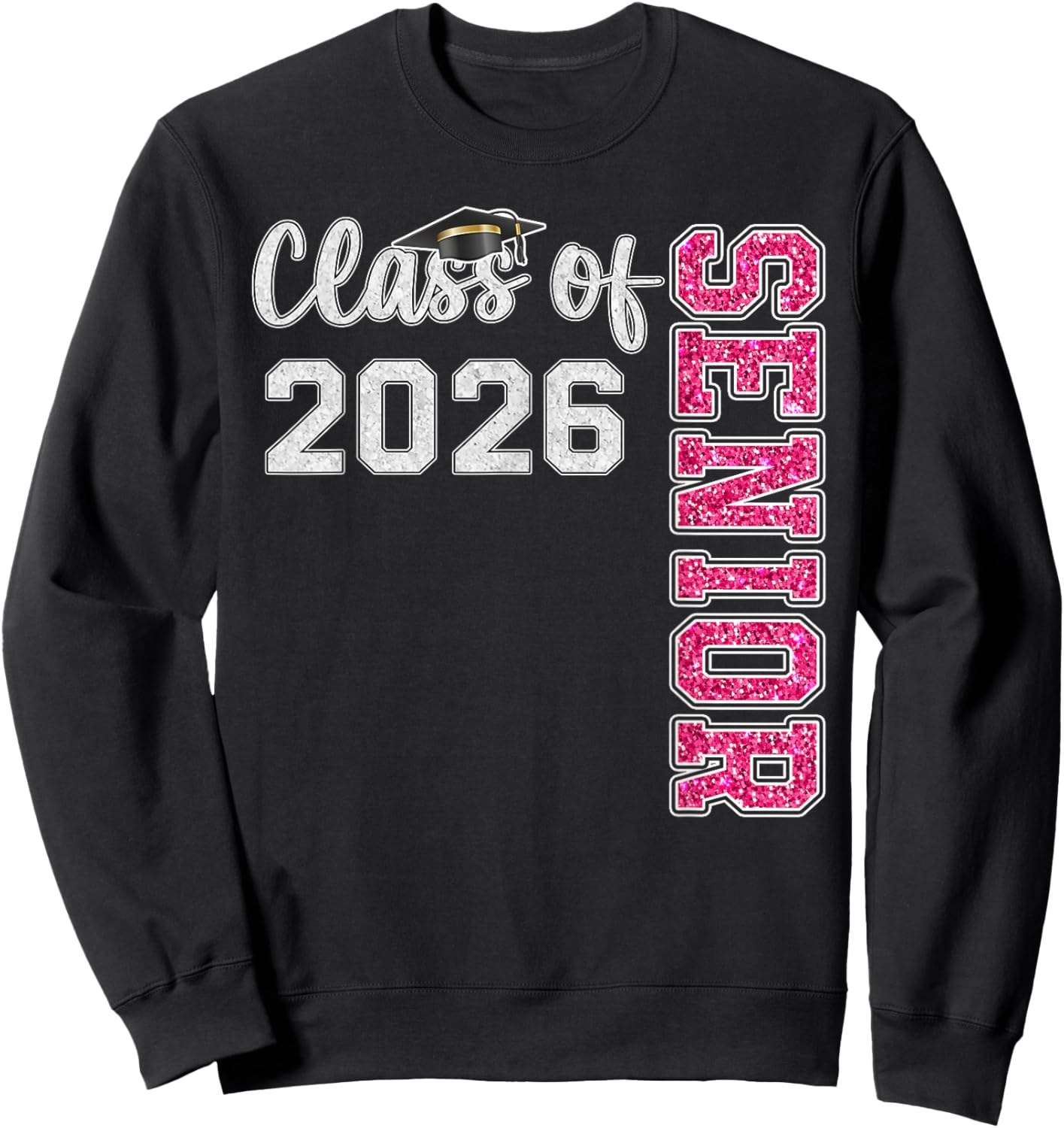 Girls Senior Class of 2026 Graduation 2026 Sweatshirt - Sweatshirt | Black