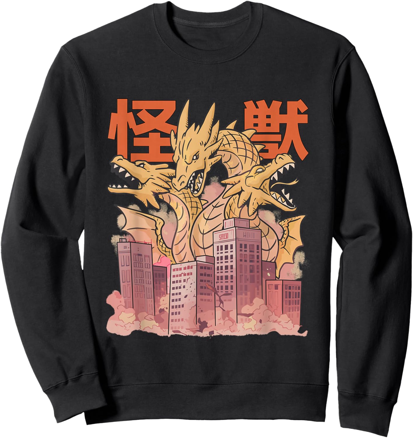 Dragon Ghidorah Japanese Sweatshirt - Sweatshirt | Black