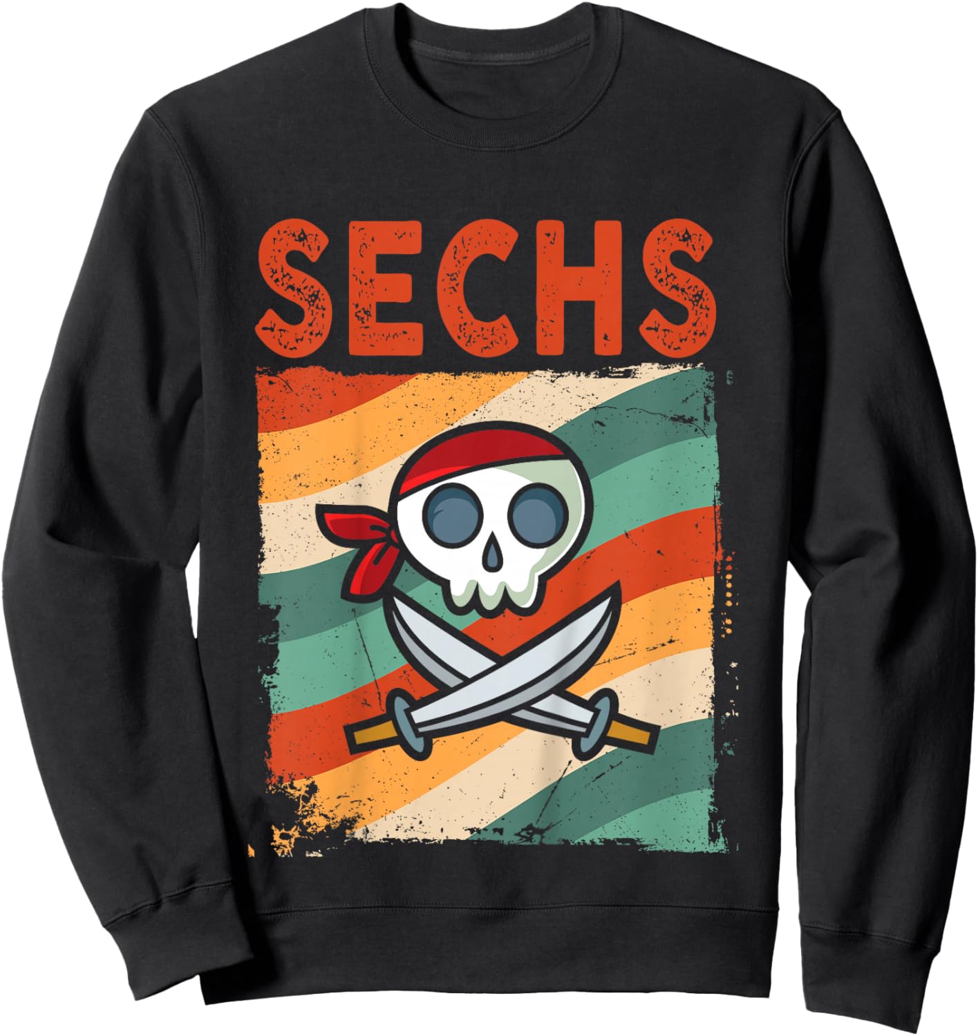 6. Geburtstag Cooles Pirat 6 Jahre Jungen Mädchen Kinder Sweatshirt - Sweatshirt | Black