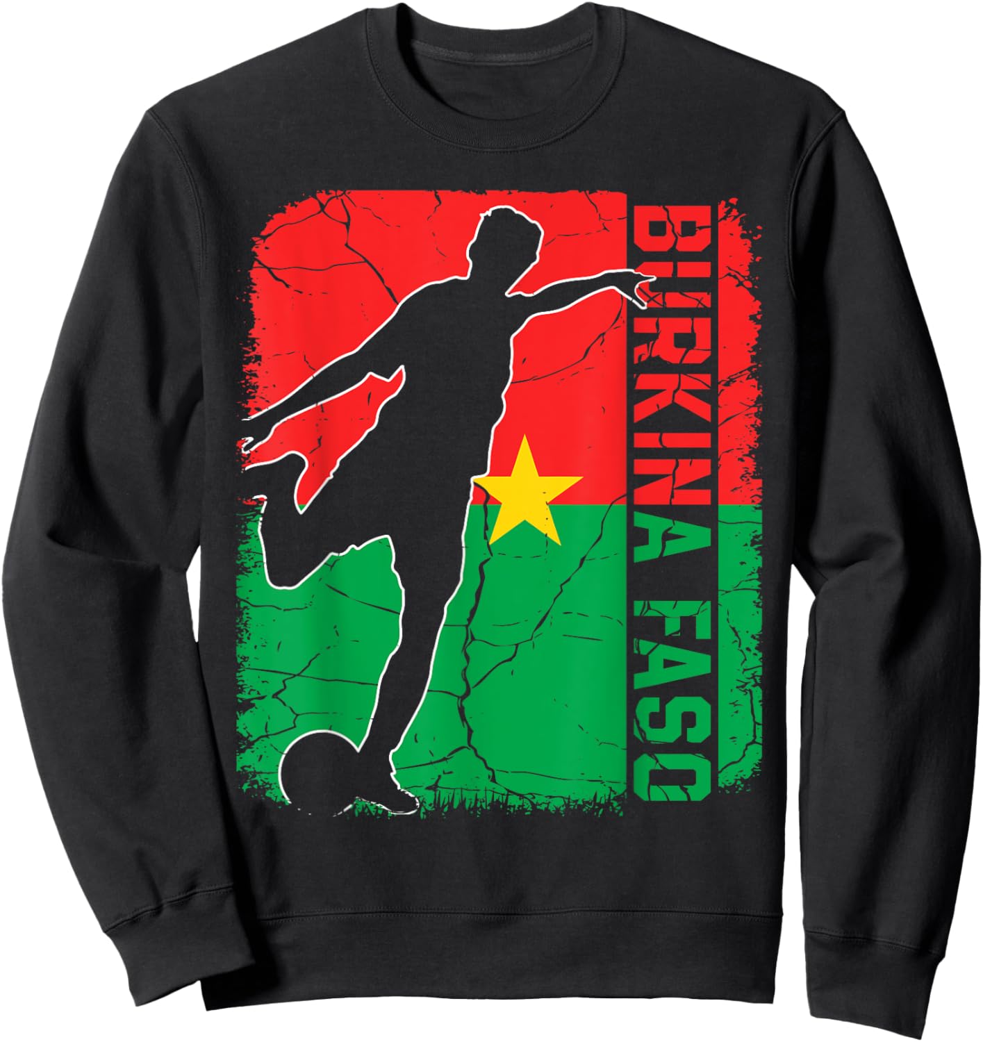 Burkina Faso Soccer Team Burkina Faso Flag Jersey Football Sweatshirt - Sweatshirt | Black