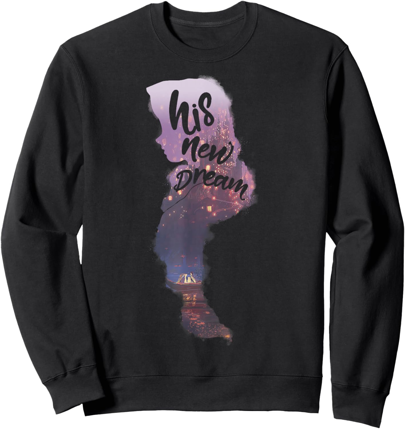 Disney Tangled Rapunzel His New Dream Graphic Sweatshirt - Sweatshirt | Black