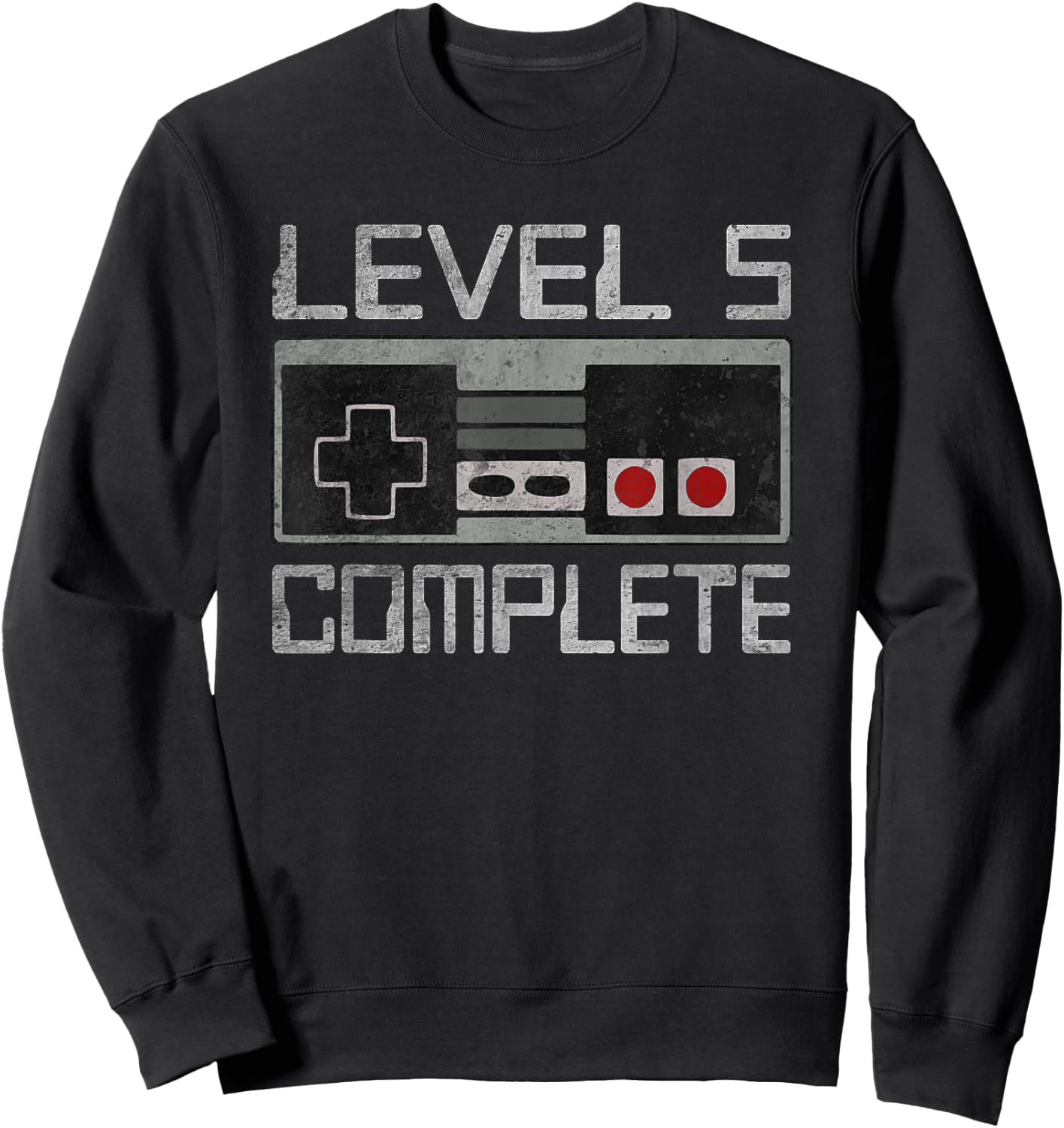 Level 5 Complete 5 Year 5th Wedding Anniversary Her Sweatshirt - Sweatshirt | Black