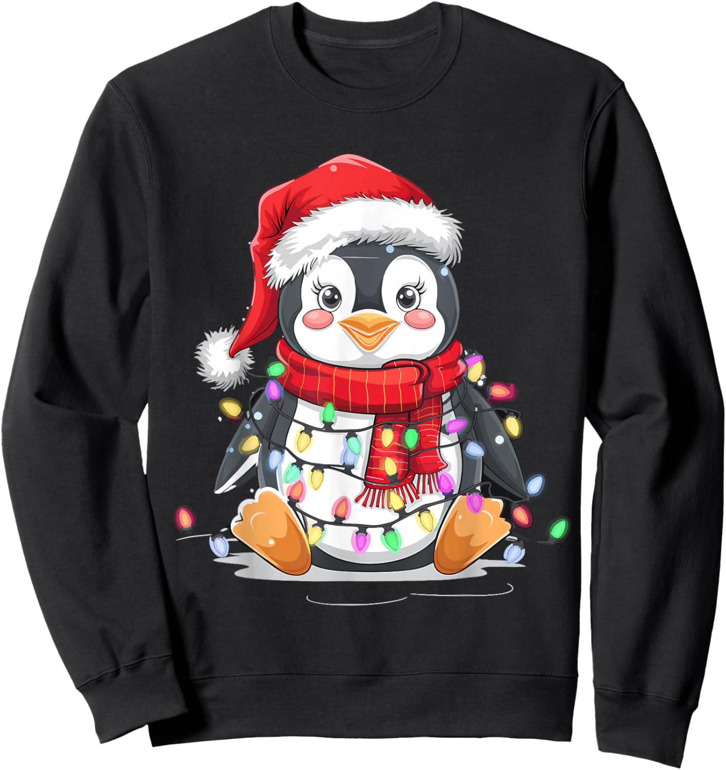 Christmas Penguin Sweatshirt - Sweatshirt | Black