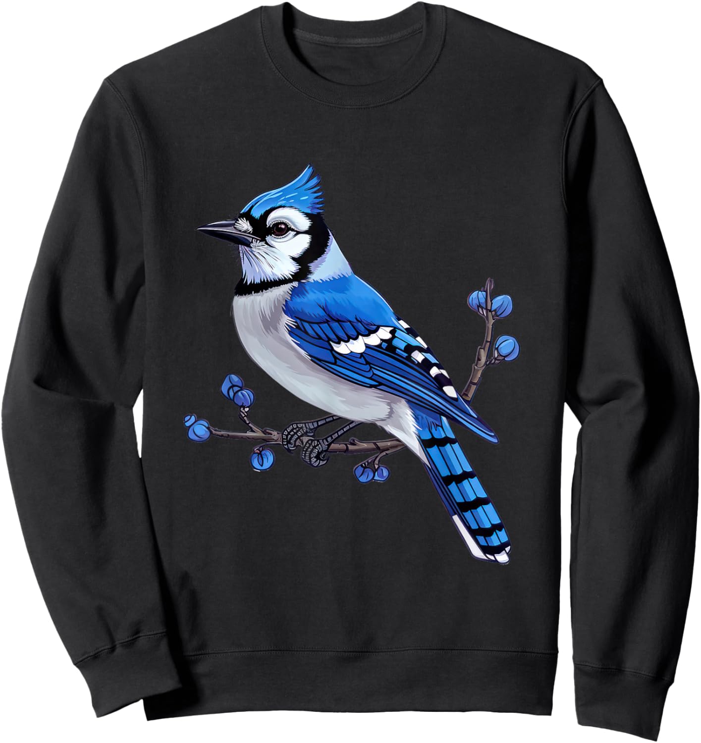 Blue Jay Graphic Sweatshirt - Sweatshirt | Black