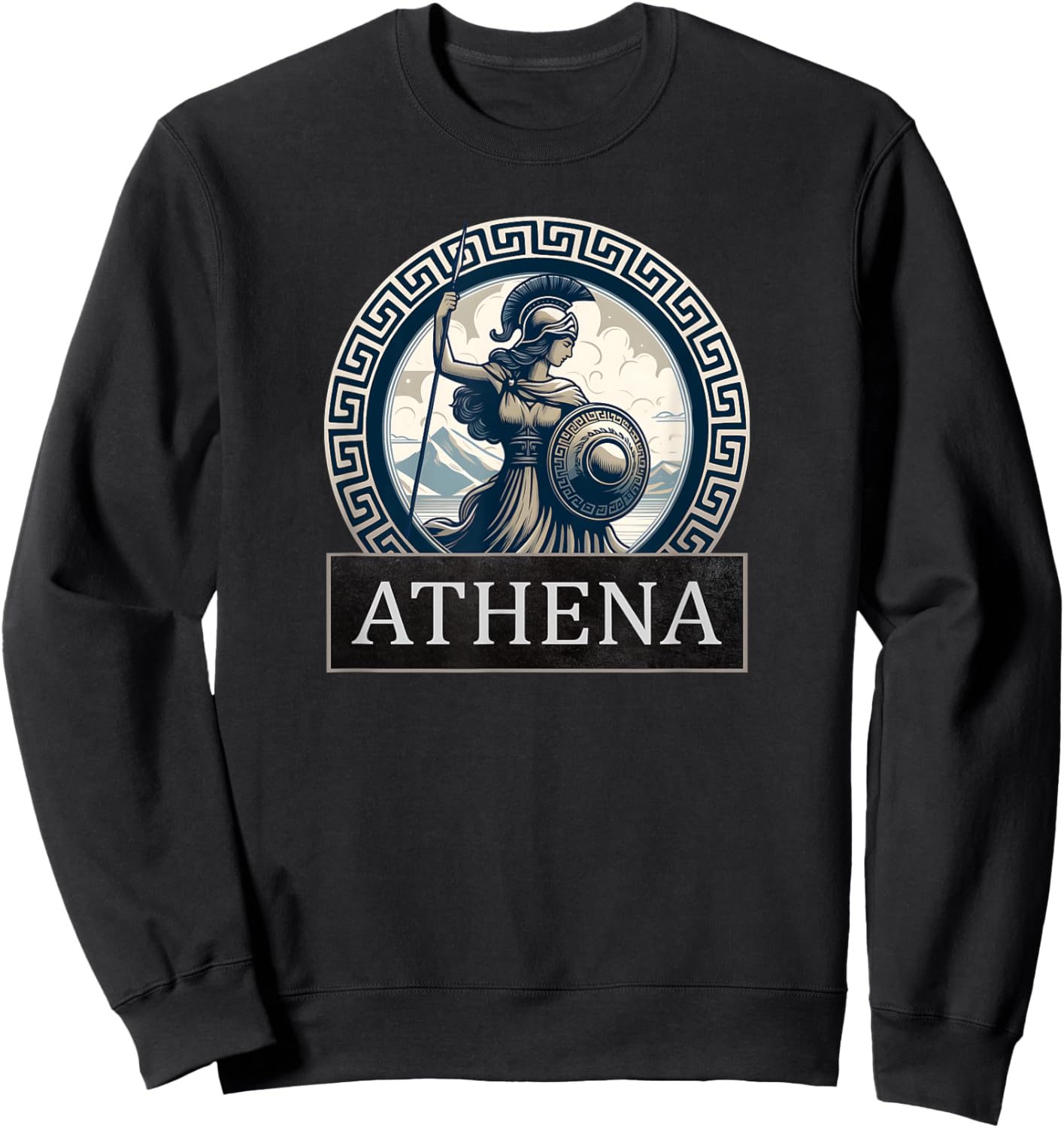 Athena Ancient Greek Goddess Sweatshirt - Sweatshirt | Black
