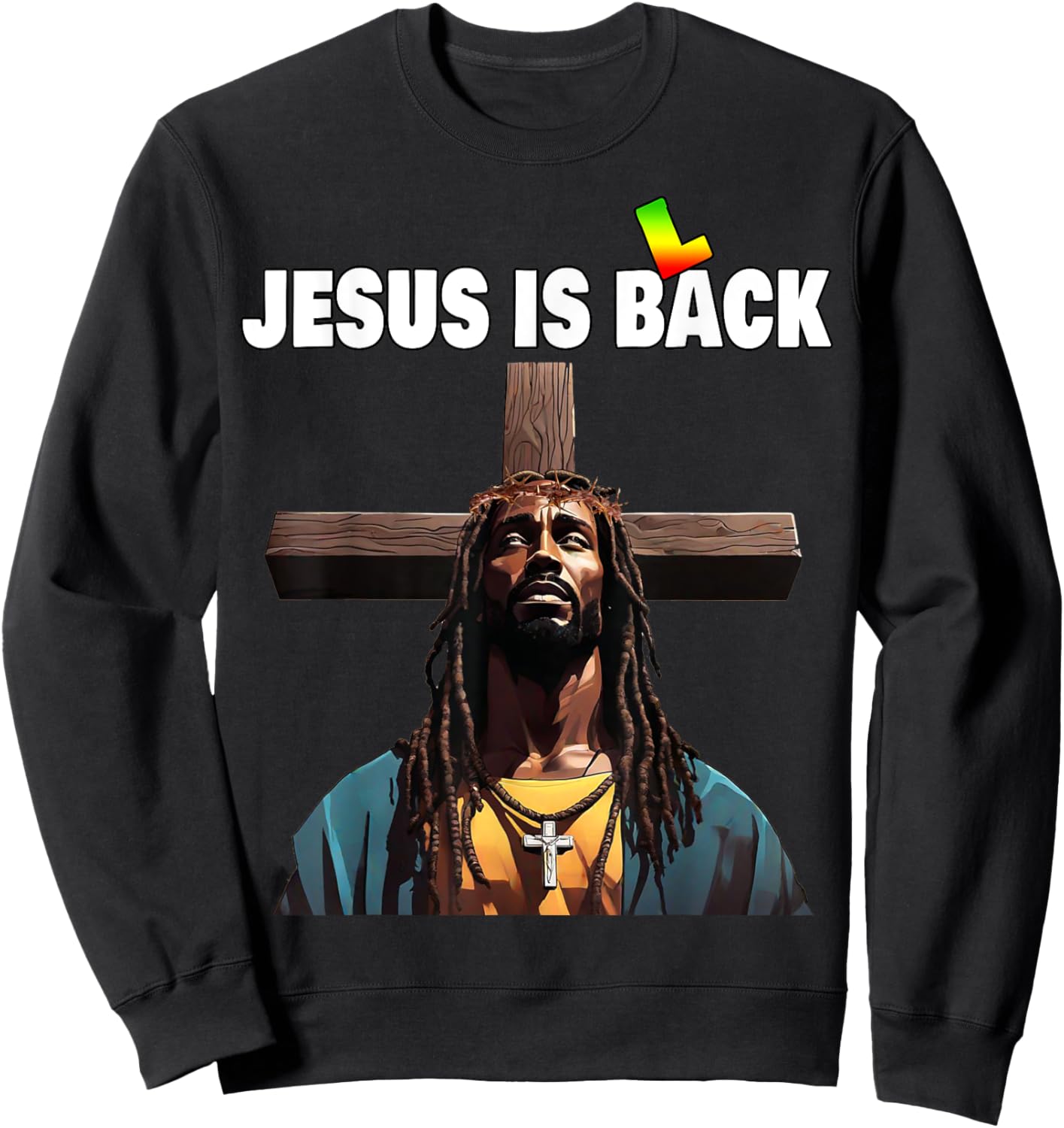 Black Jesus Christ Sweatshirt - Sweatshirt | Black