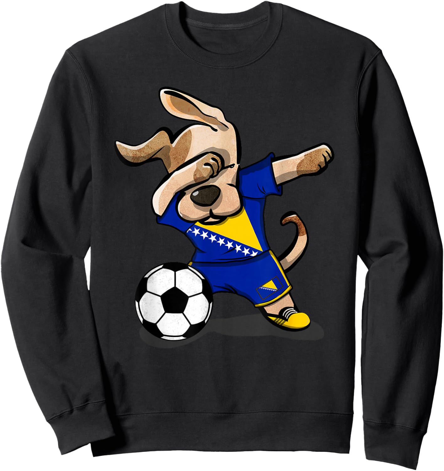 Bosnia Herzegovina Soccer Jersey Bosnian Football Lover Gift Sweatshirt - Sweatshirt | Black
