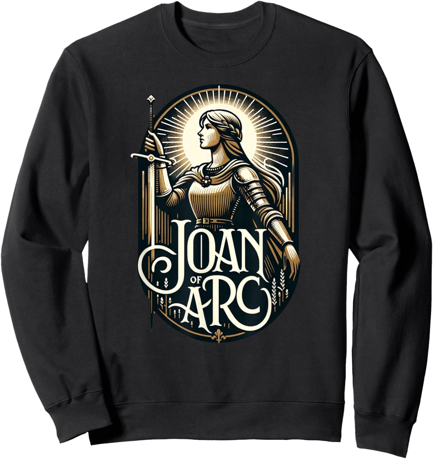 Saint Joan of Arc Catholic Sweatshirt - Sweatshirt | Black